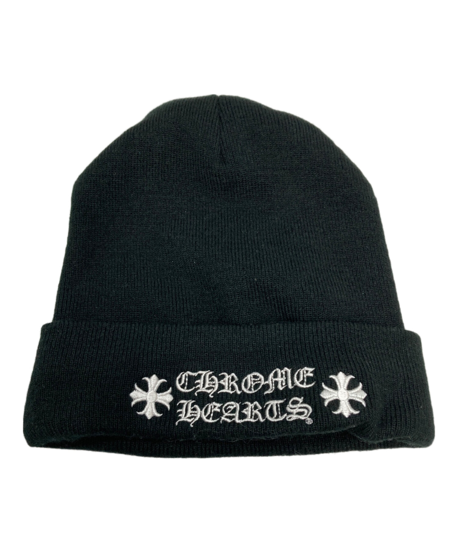 中古・古着通販】CHROME HEARTS (クロムハーツ) ロゴビーニー ブラック