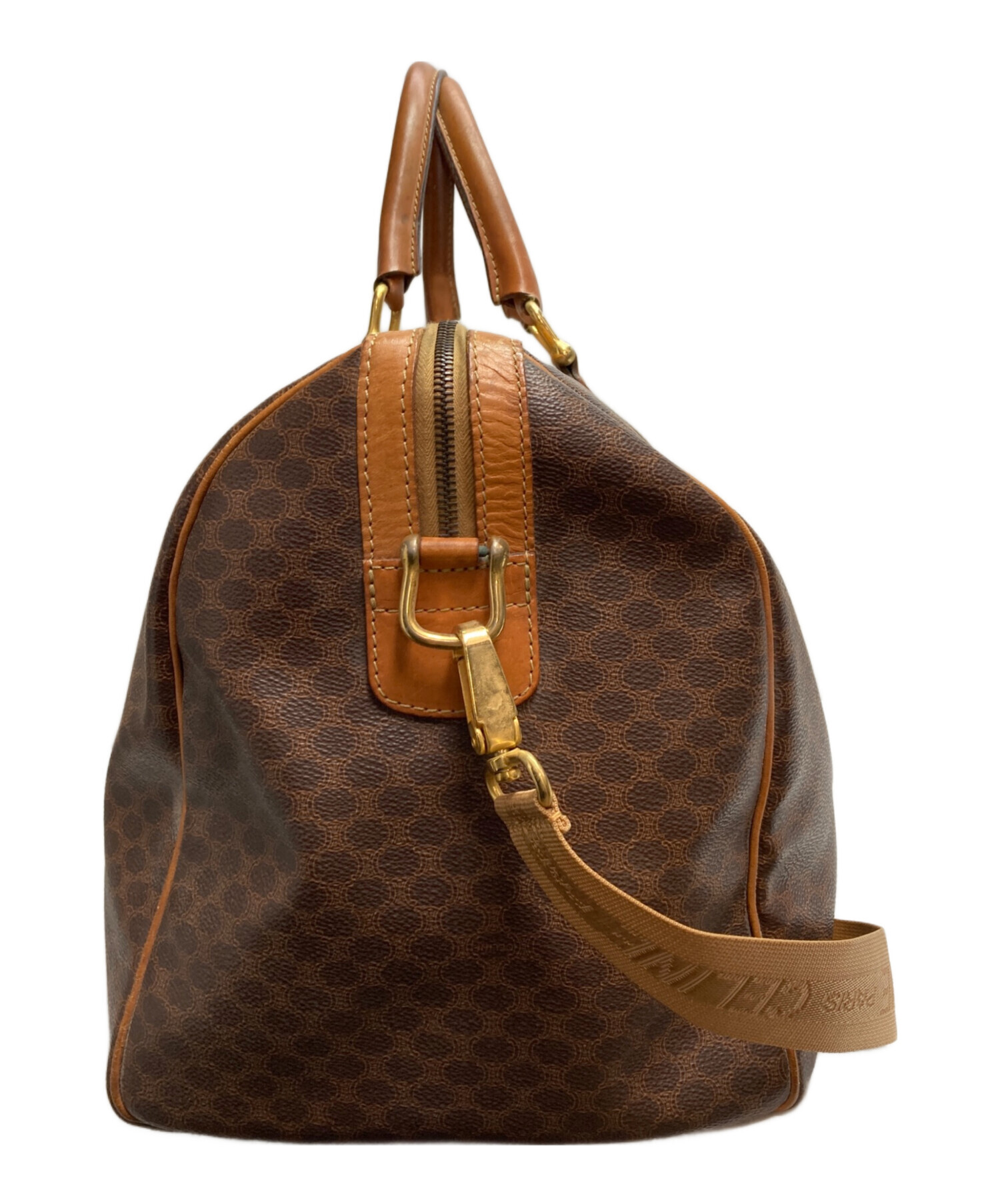 中古・古着通販】CELINE (セリーヌ) マカダム柄ボストンバッグ バンド 