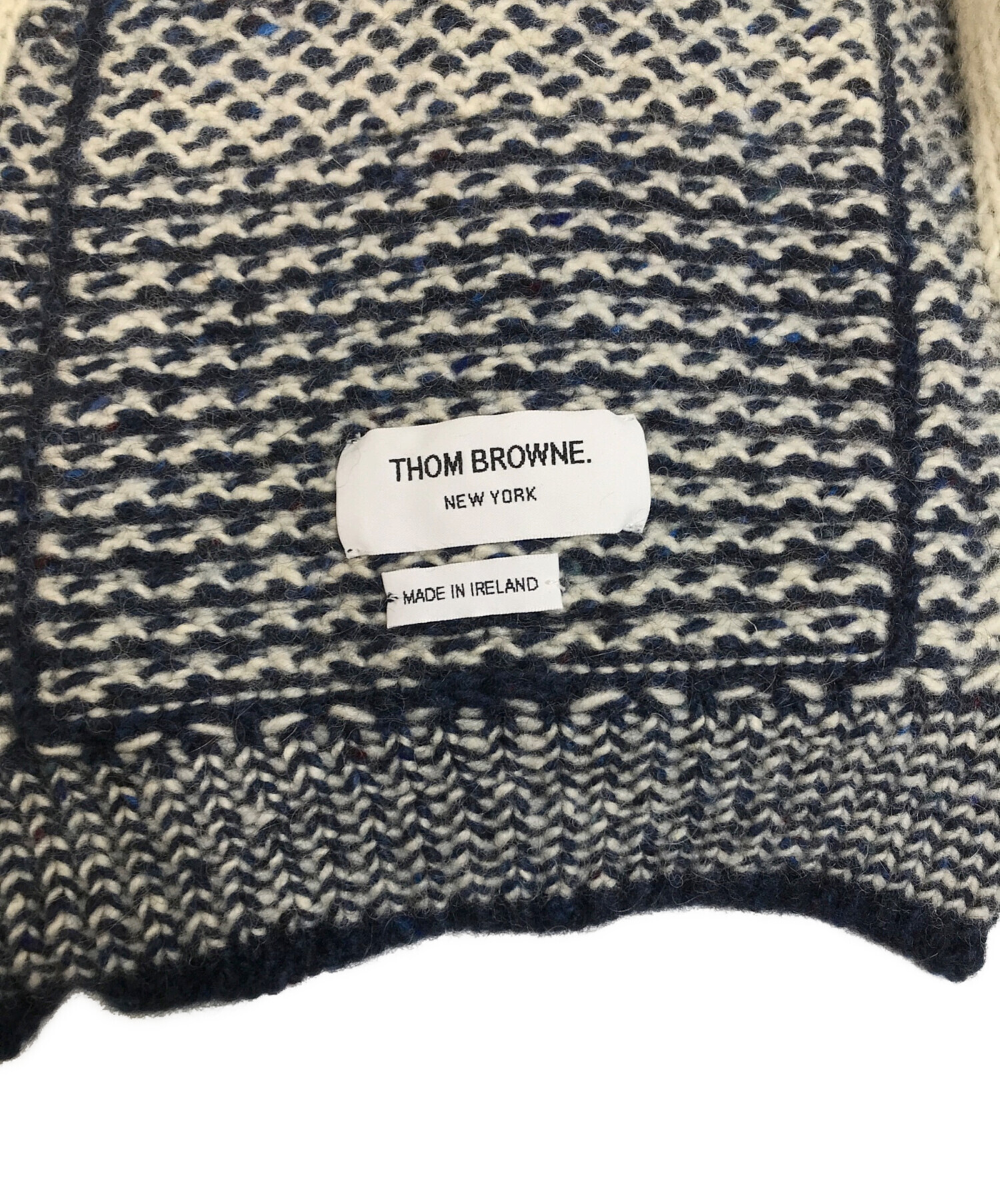 中古・古着通販】Thom Browne (トムブラウン) マフラー ネイビー