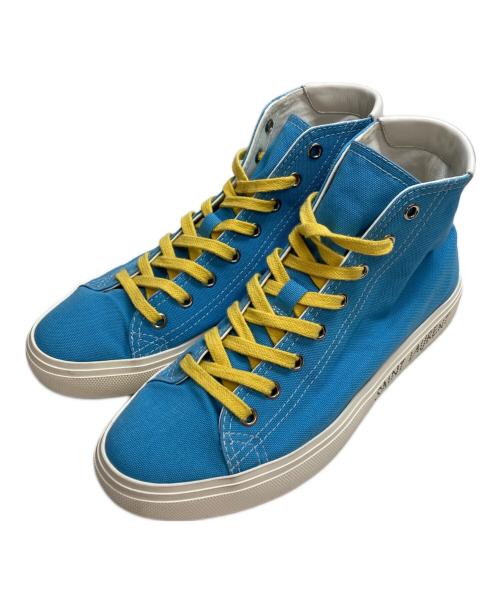 ❀桜ピンクのサンローランパリ❀イタリア製 キャンバスミドルカットスニーカー 37 ❀桜ピンクのサンローランパリ❀イタリア製 キャンバスミドル