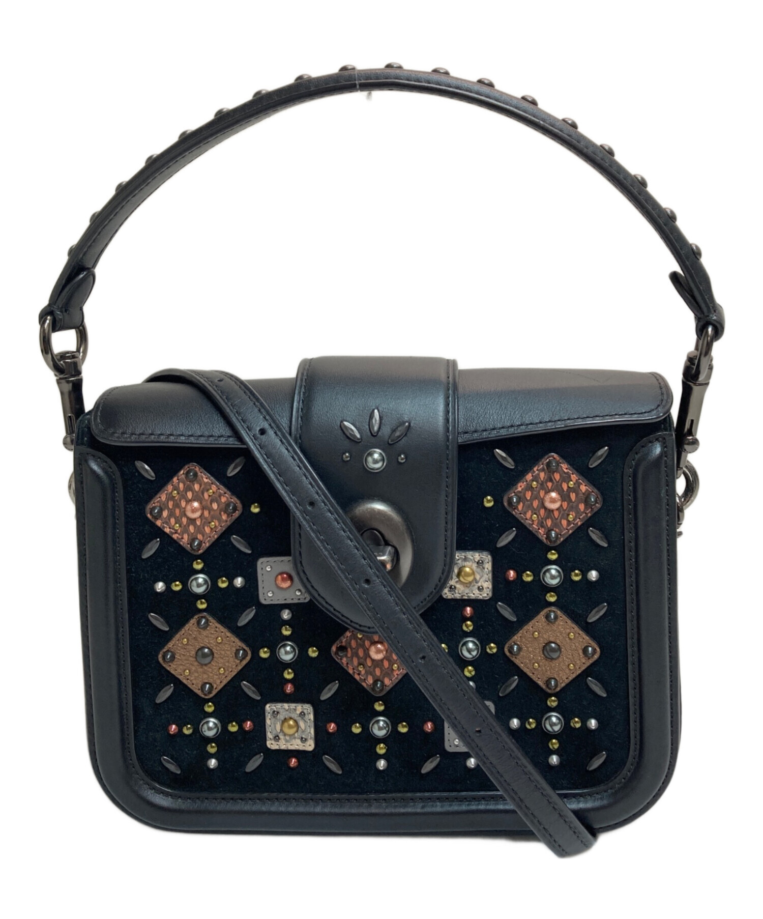 中古・古着通販】COACH (コーチ) ペイジ クロスボディバッグ ブラック 