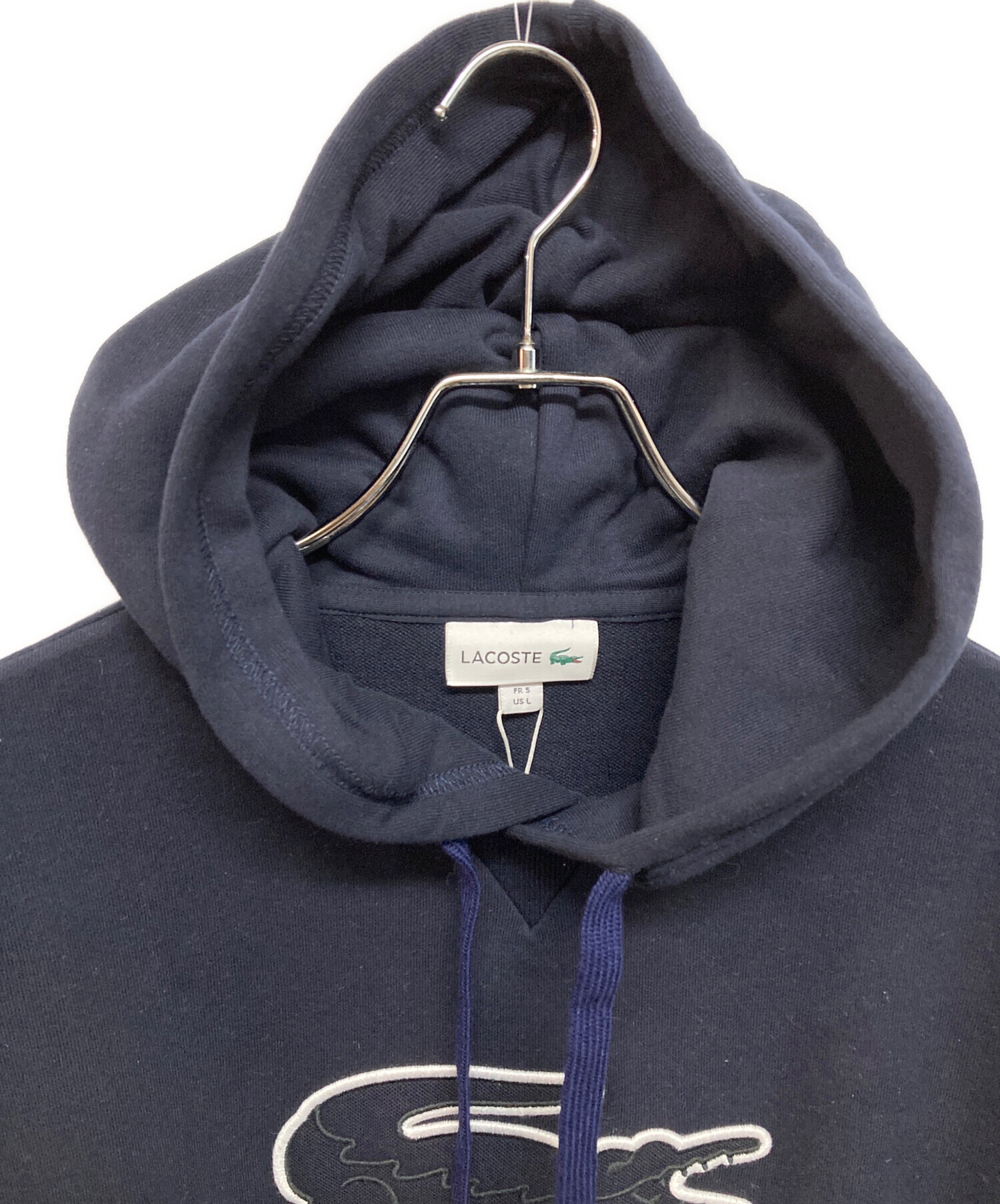 【未使用タグ付き】ラコステ　LACOSTEフード付きジャケット ネイビー 未使用タグ付き】ラコステ LACOSTEフード付きジャケット ネイビー