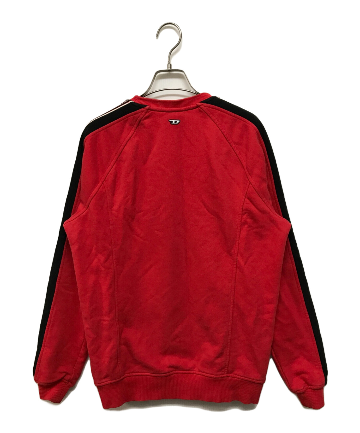 DIESEL ロゴプリント ニットトレーナー レッド 中古・古着通販】DIESEL SPORT (ディーゼルスポーツ) ロゴプリント