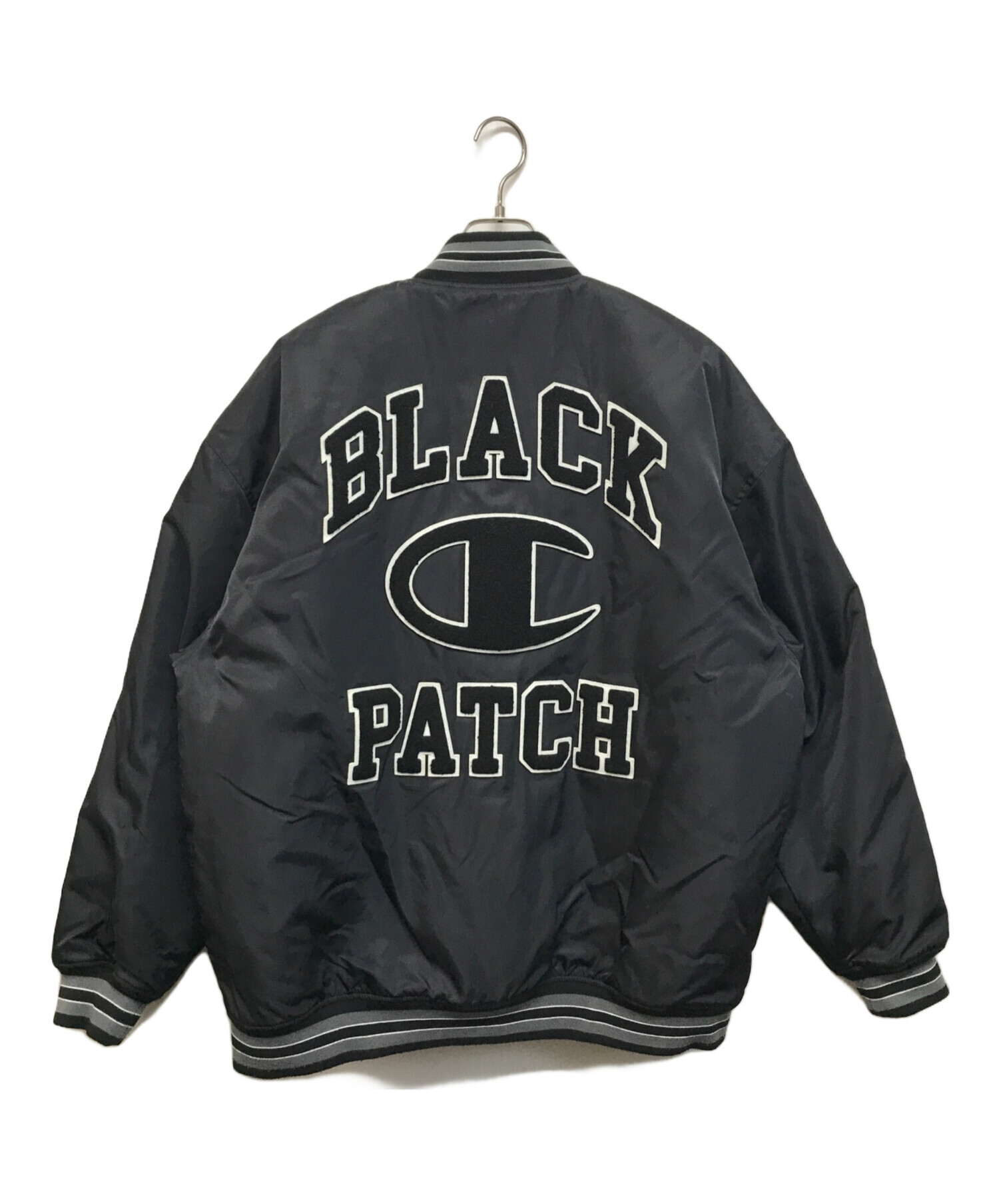 Champion × THE BLACK EYE PATCH / ベースボールジャケット/スタジャン/XL/ナイロン/NVY/C8-Y616// 中古・古着通販】BlackEyePatch (ブラックアイパッチ) Champion