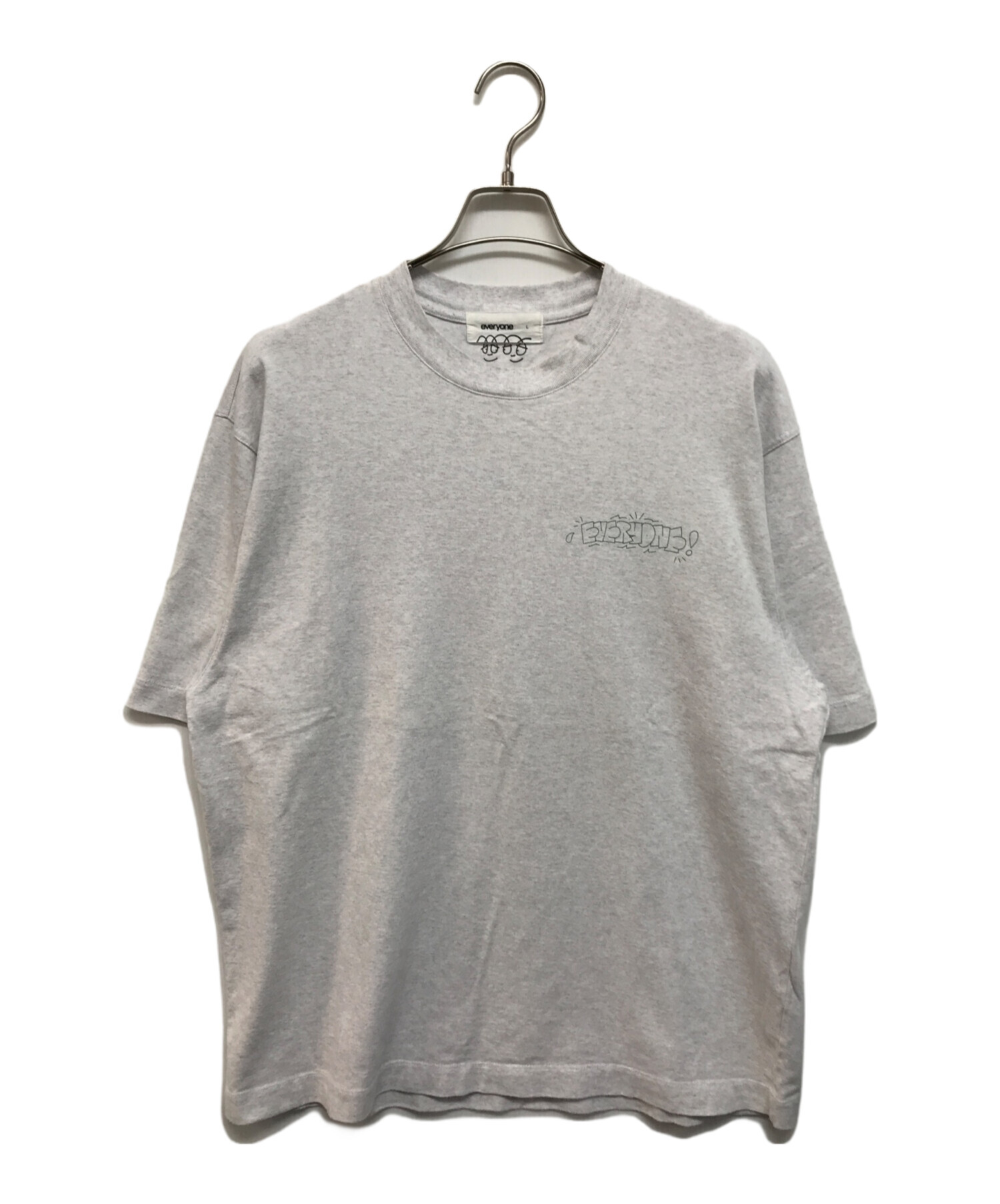 中古・古着通販】everyone (エブリワン) ロゴTシャツ グレー サイズ:L 