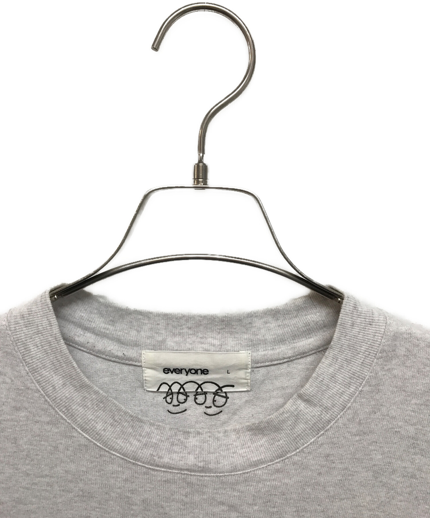 中古・古着通販】everyone (エブリワン) ロゴTシャツ グレー サイズ:L 