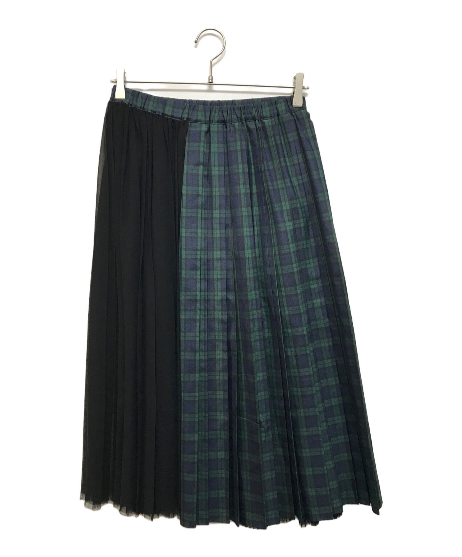 コムデギャルソンガール タータンチェック プリーツスカート robe de chambre コムデギャルソン タータンチェックスカート M