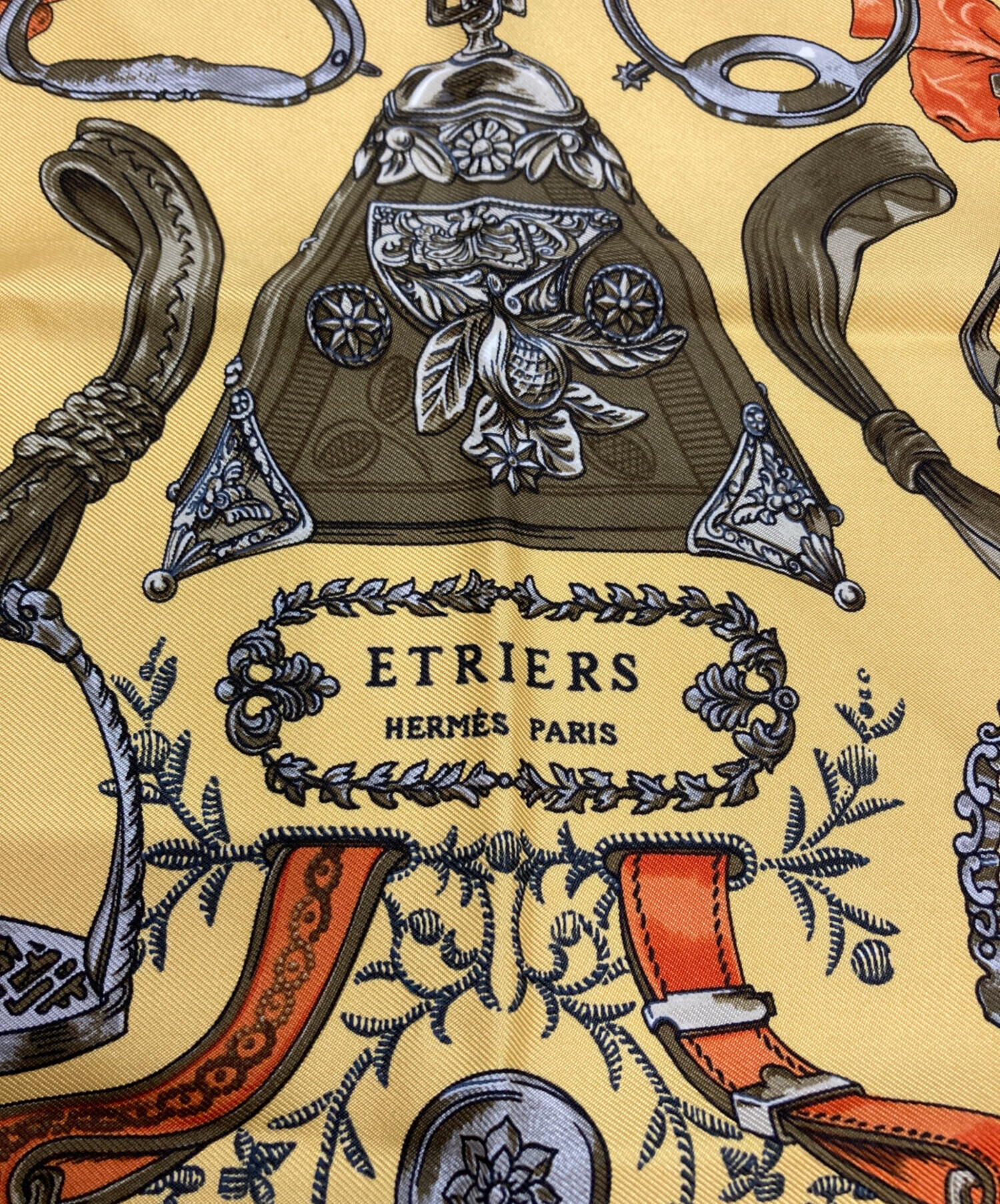 中古・古着通販】HERMES (エルメス) カレ40 Etriers イエロー