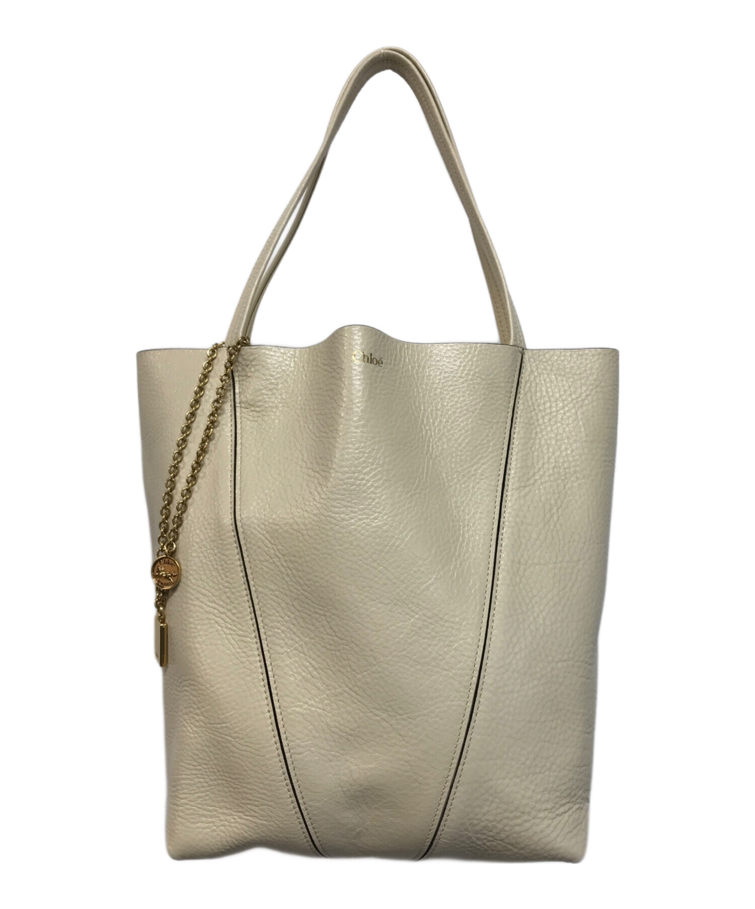 中古・古着通販】Chloe (クロエ) Spinトートバッグ ベージュ｜ブランド