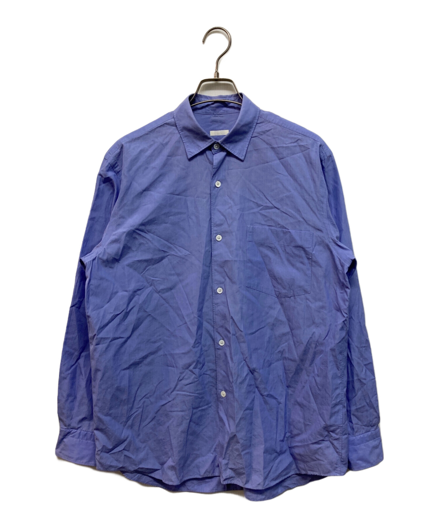 COMOLI 薄紫 長袖シャツ ポケット付き COMOLI 薄紫 長袖シャツ ポケット付き