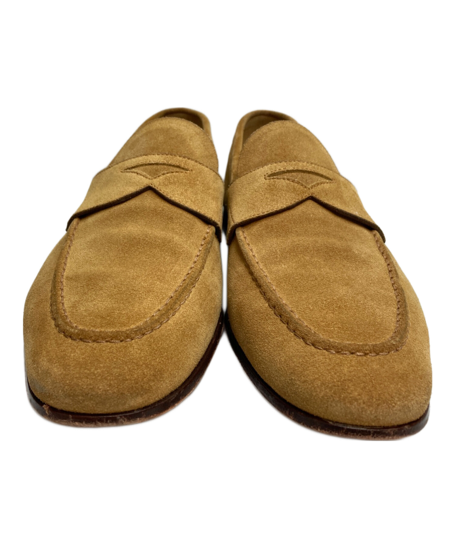 中古・古着通販】Santoni (サントーニ) スウェードローファー ブラウン 