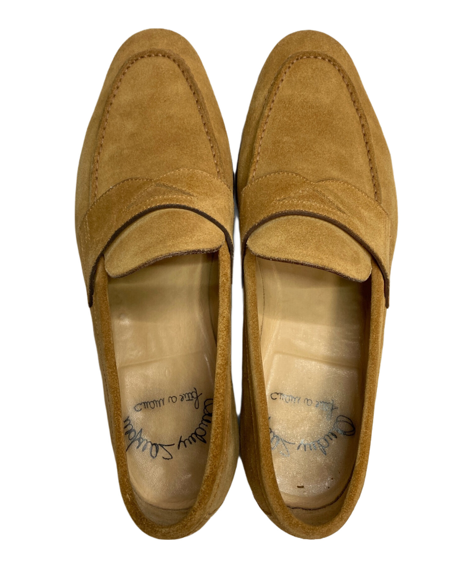 中古・古着通販】Santoni (サントーニ) スウェードローファー ブラウン 