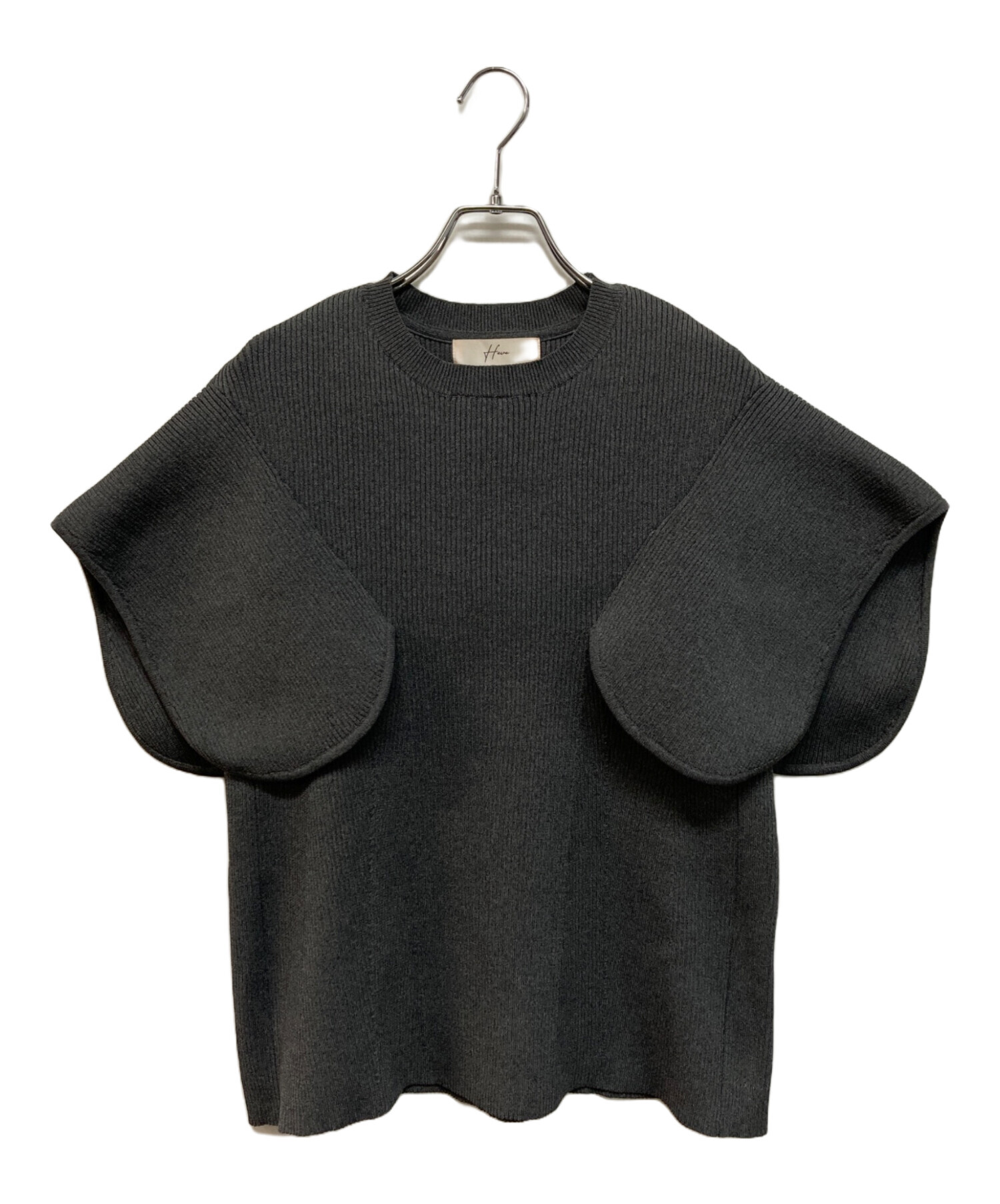 heve ペタルニット チャコールグレー Heve へイヴ ペタルニット