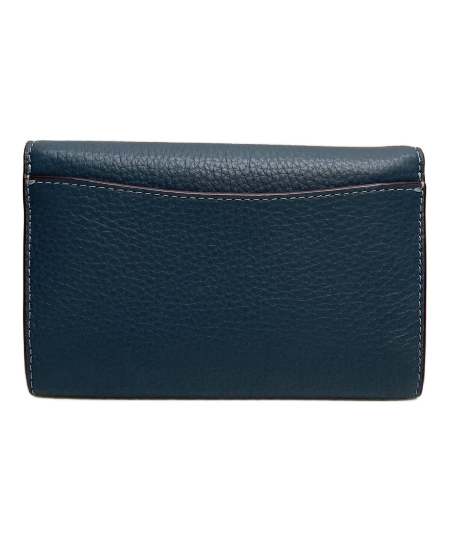 中古・古着通販】COACH (コーチ) クリオ レザーウォレット ブルー 