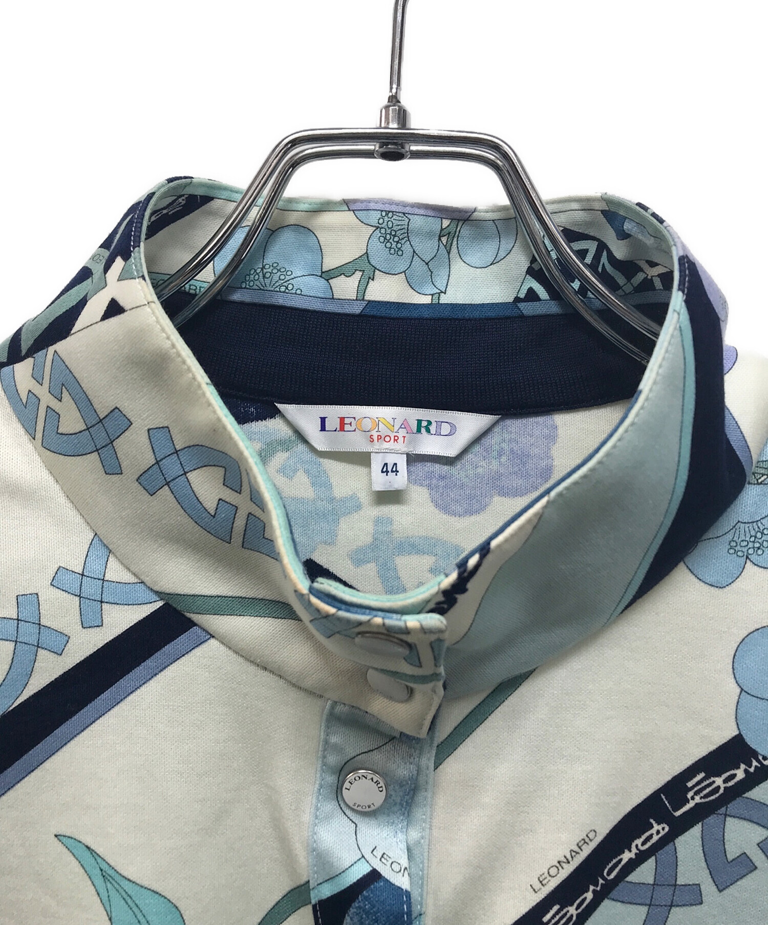 中古・古着通販】LEONARD (レオナール) 花柄カットソー ブルー サイズ 