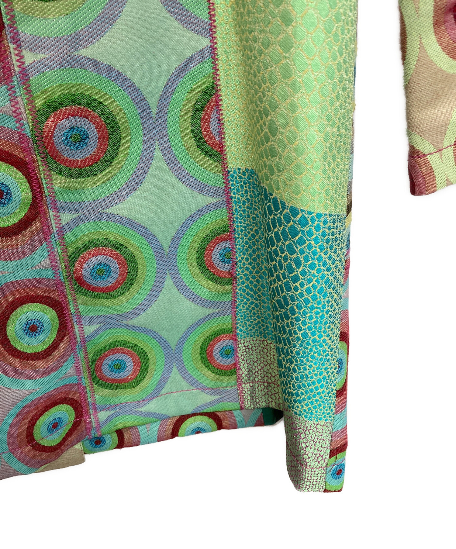 中古・古着通販】Desigual (デシグアル) 刺繍コート ブルー サイズ:34