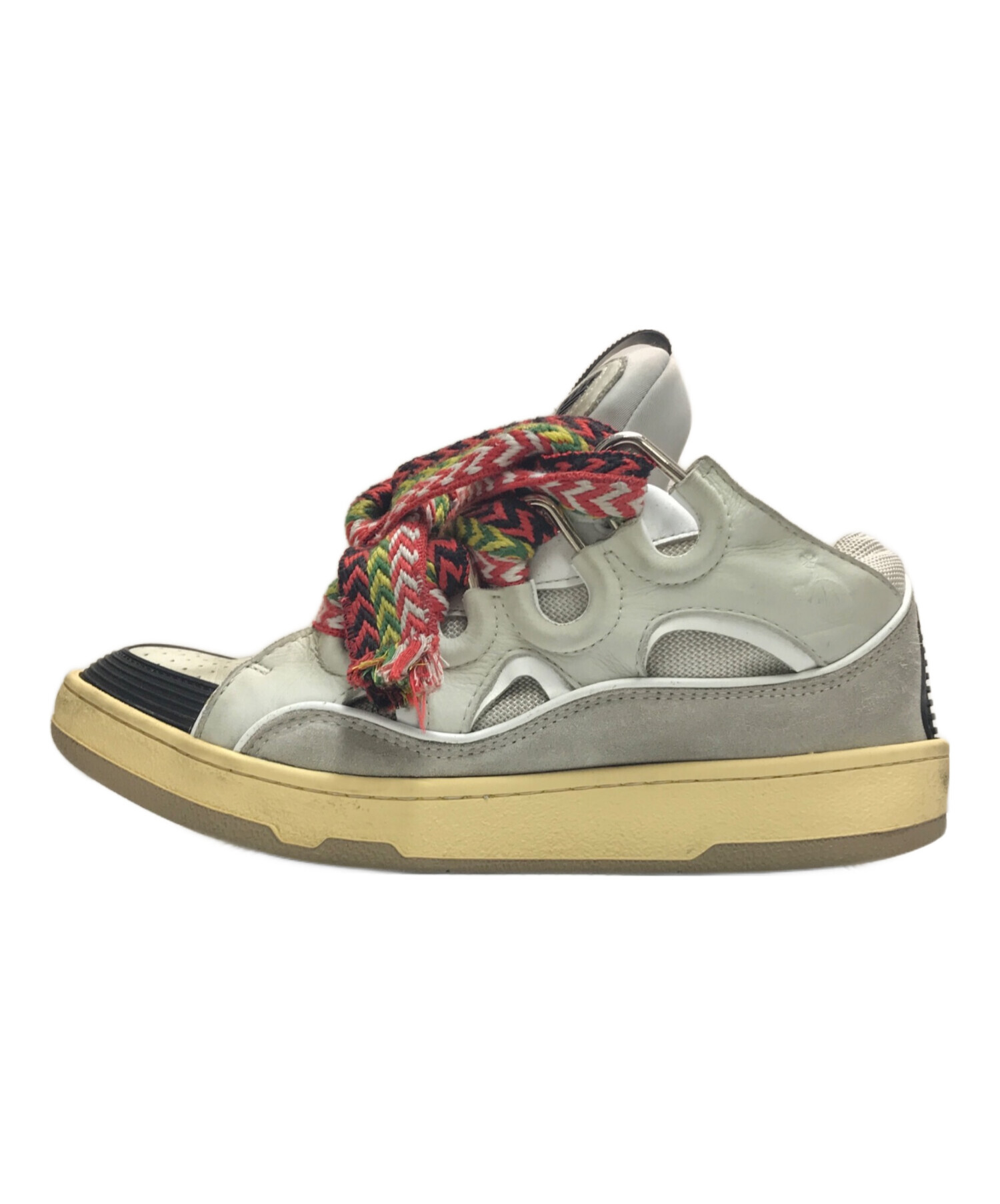 中古・古着通販】LANVIN (ライバン) CURB SNEAKER グレー サイズ:26cm 