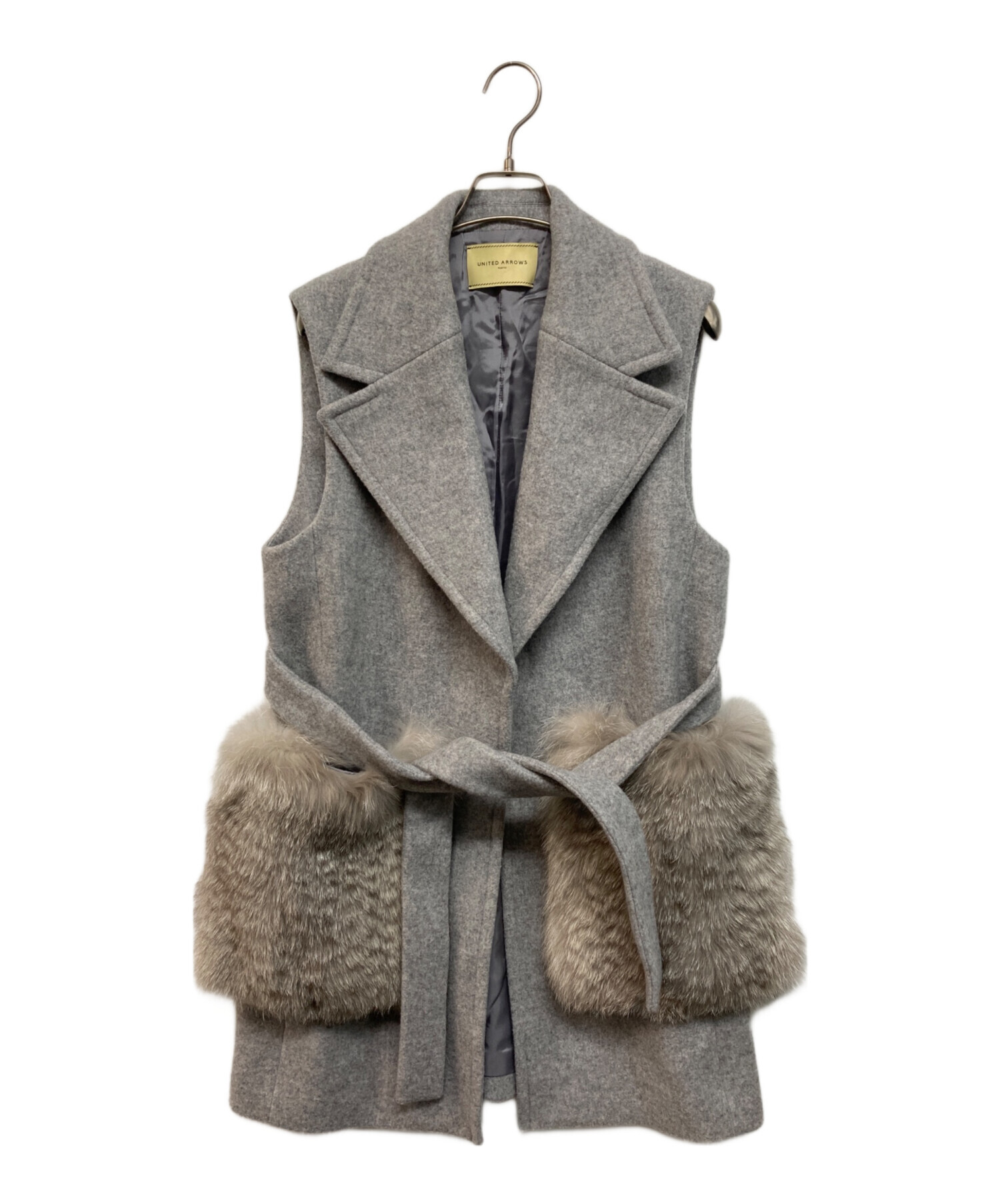 UNITED ARROWS ポケットファーベスト フェイクファーベスト ＜A DAY IN 