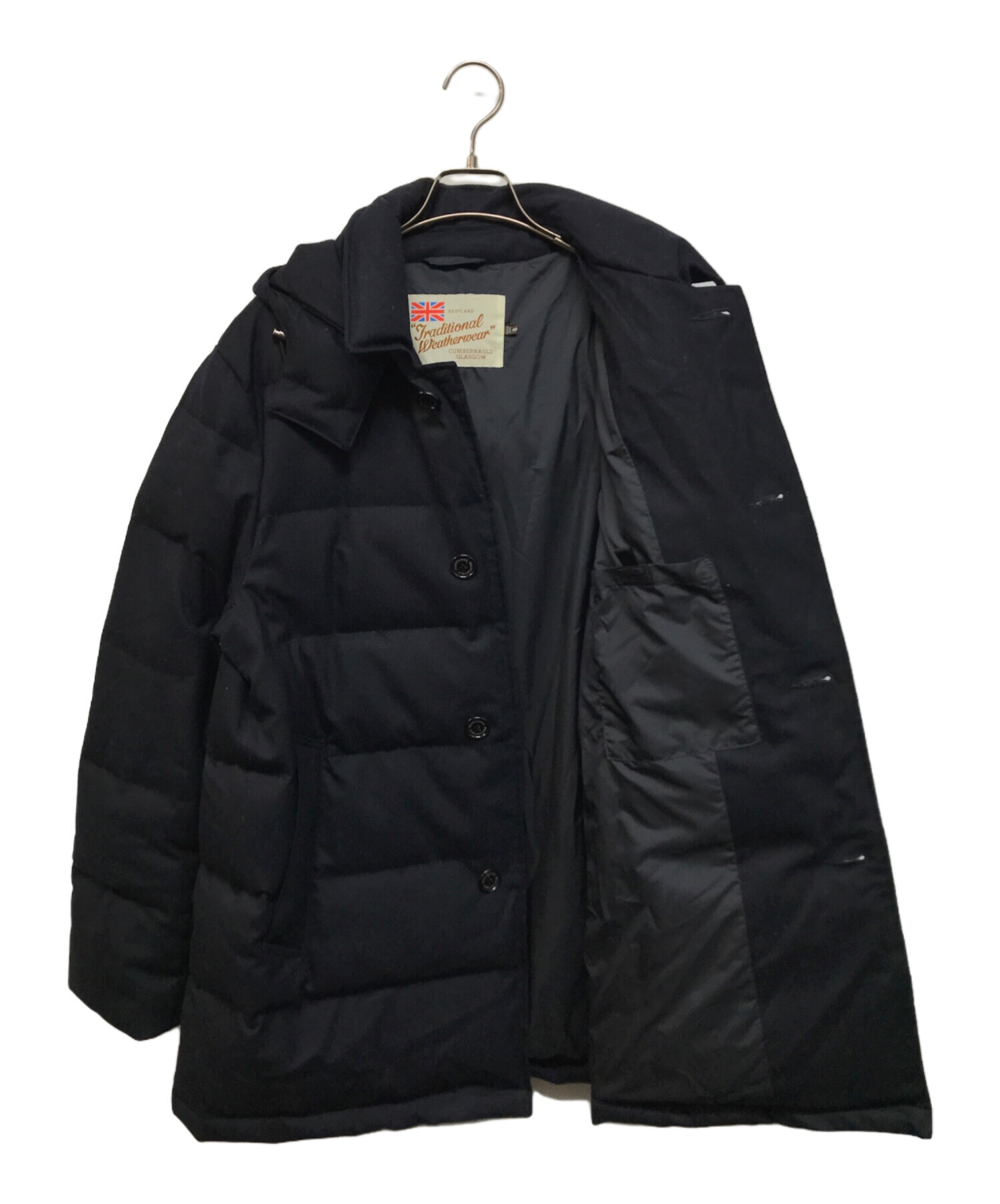 新品タグ付き✨トラディショナルウェザーウェア　ダウンジャケット　３６　黒　軽量 中古・古着通販】Traditional Weatherwear (トラディショナル