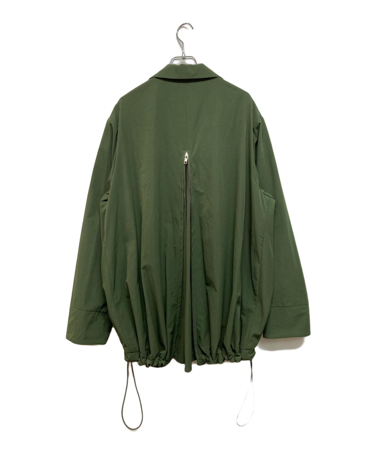 OMMO DRAWSTRING BACK ZIP JK　ブラック 中古・古着通販】OMMO (オーエムエムオー) DRAWSTRING BACK ZIP JK