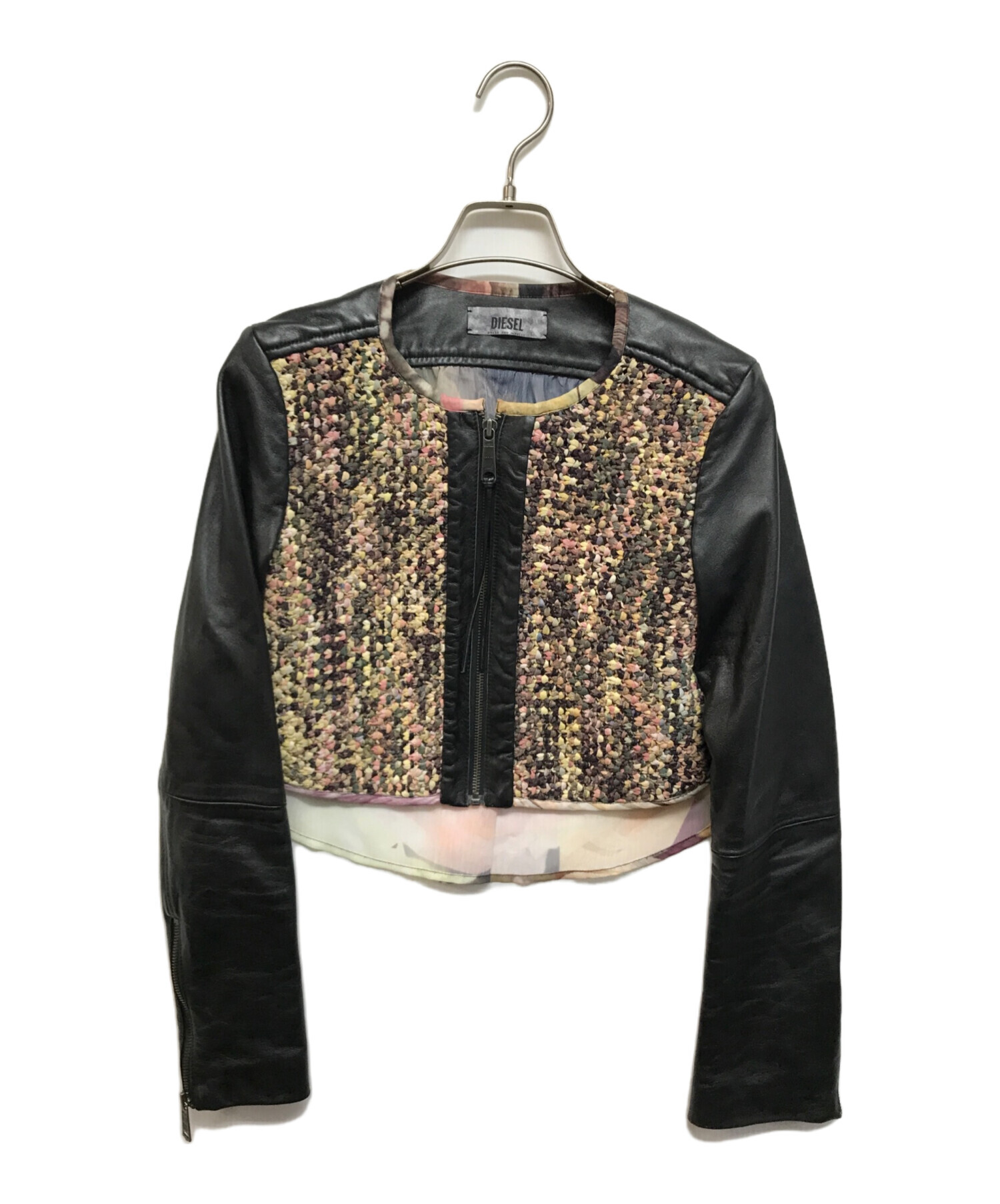 中古・古着通販】DIESEL (ディーゼル) バックシフォン切替レザー