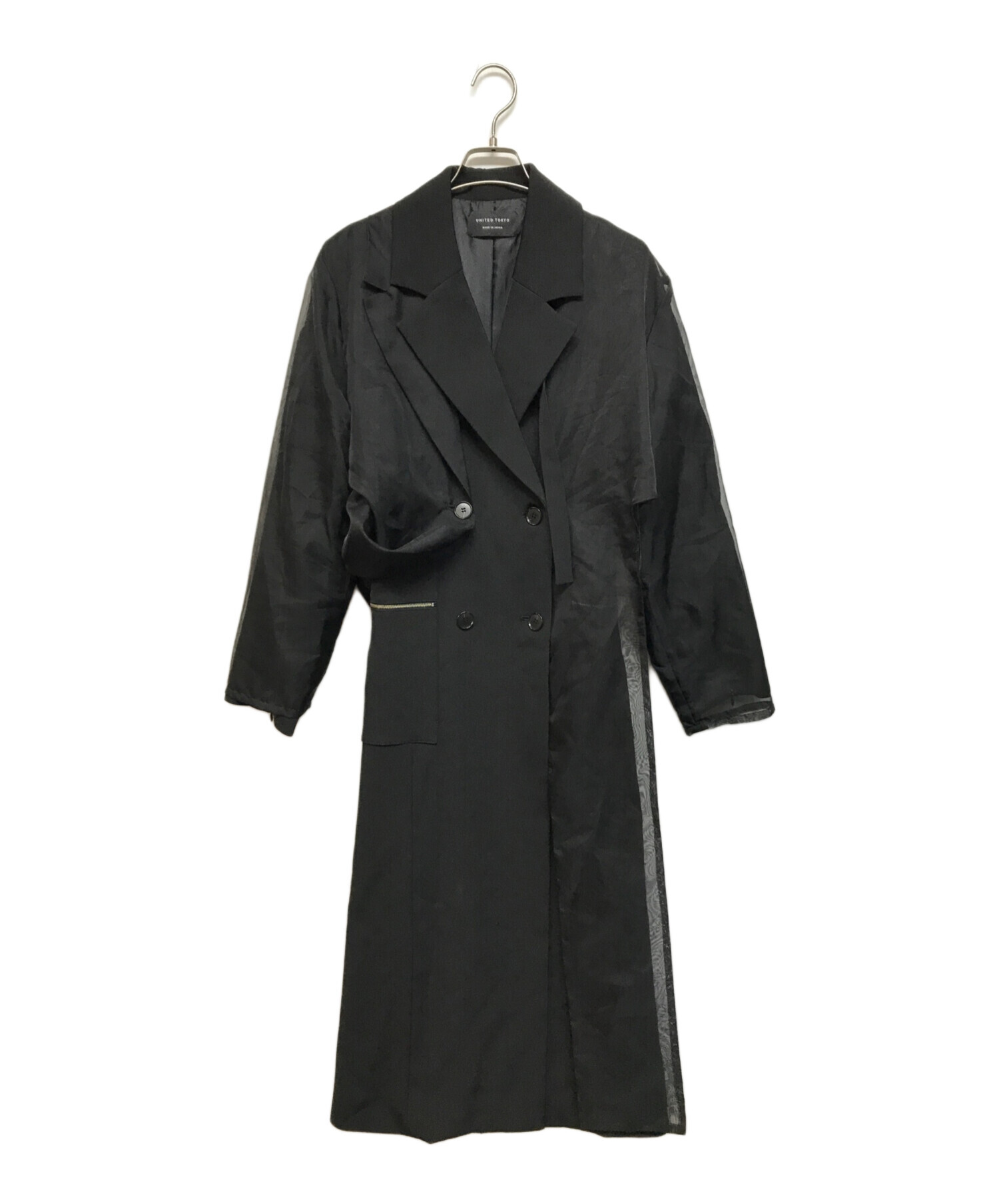 UNITED TOKYO 黒 トレンチコート 中古・古着通販】UNITED TOKYO (ユナイテッドトーキョー) オルガン