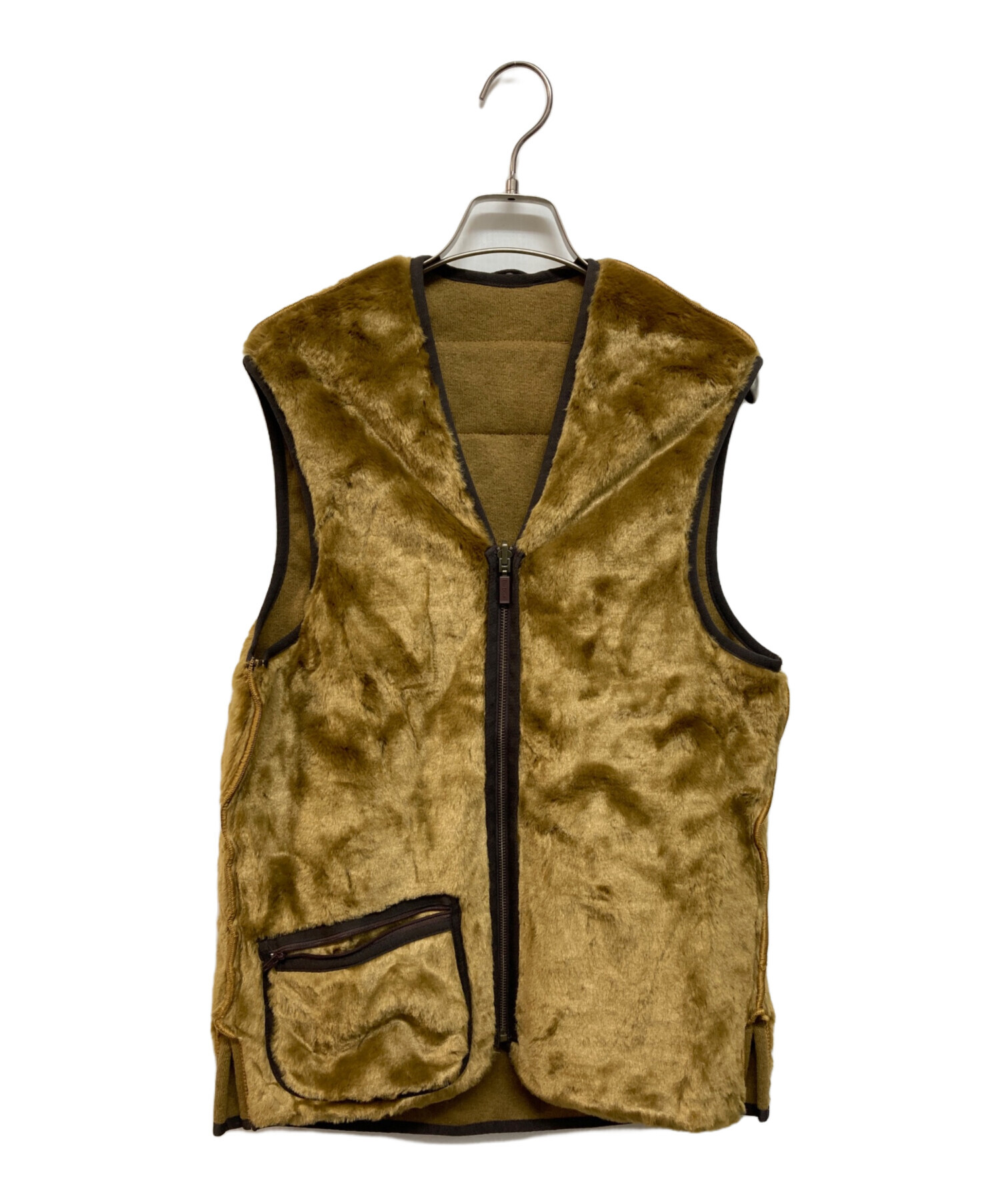 中古・古着通販】Barbour (バブアー) ボアライナーベスト ブラウン