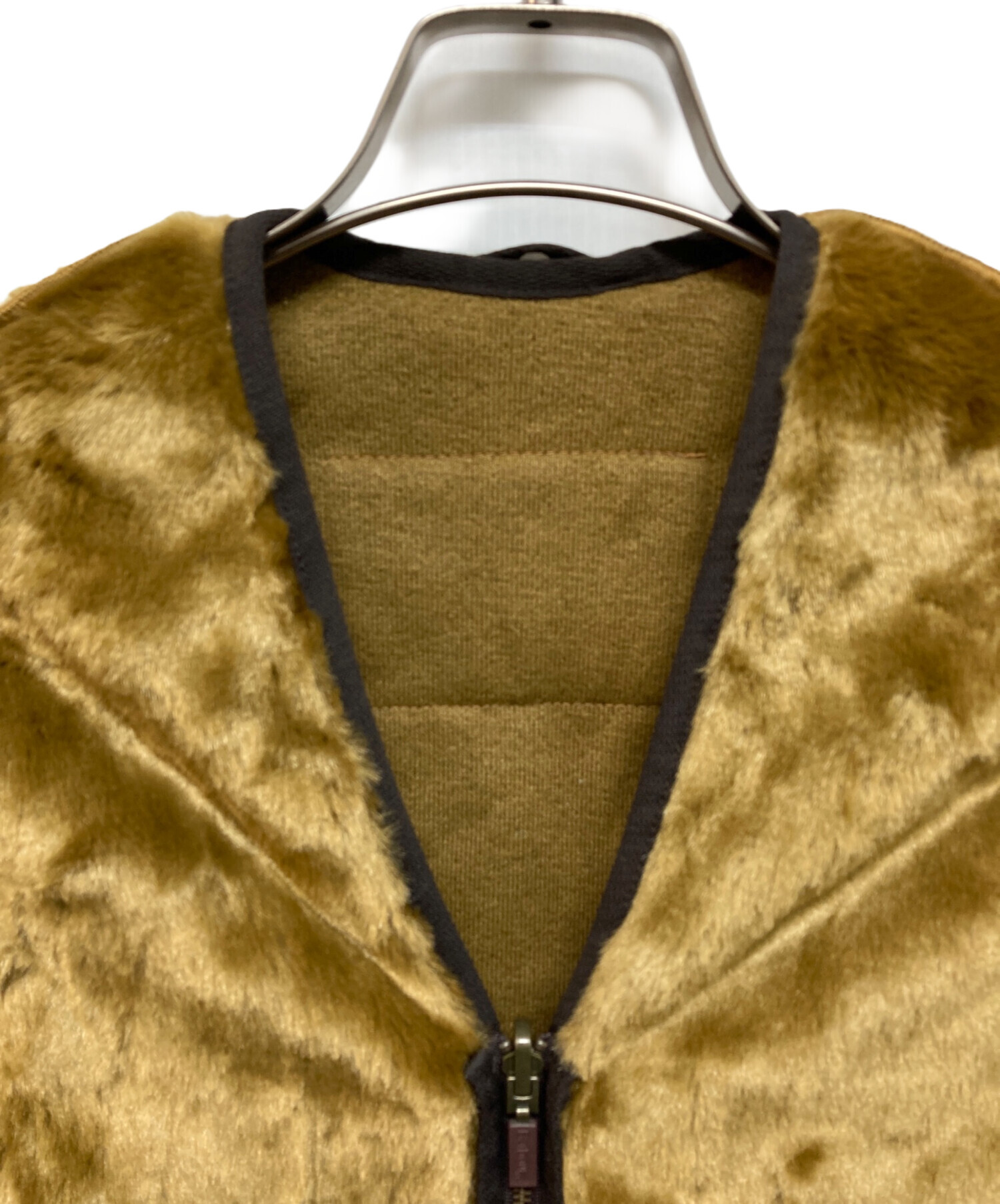 中古・古着通販】Barbour (バブアー) ボアライナーベスト ブラウン