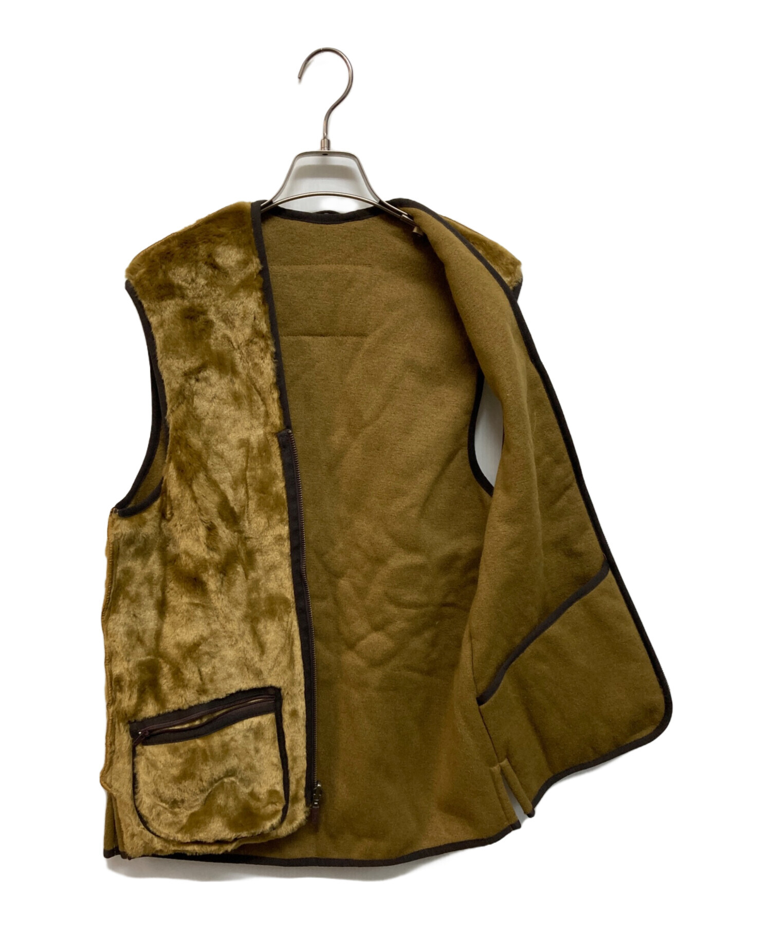 中古・古着通販】Barbour (バブアー) ボアライナーベスト ブラウン