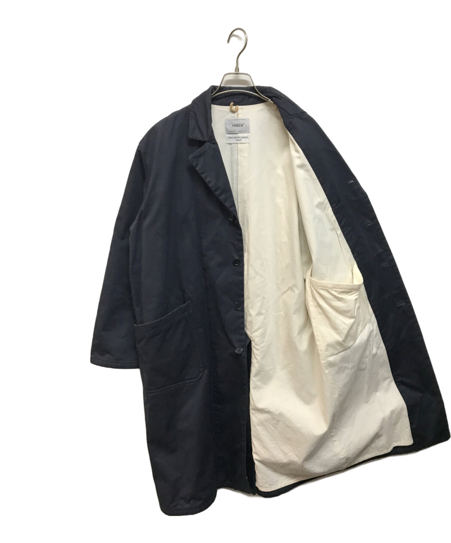 中古・古着通販】YAECA (ヤエカ) ロングコート ネイビー サイズ:M