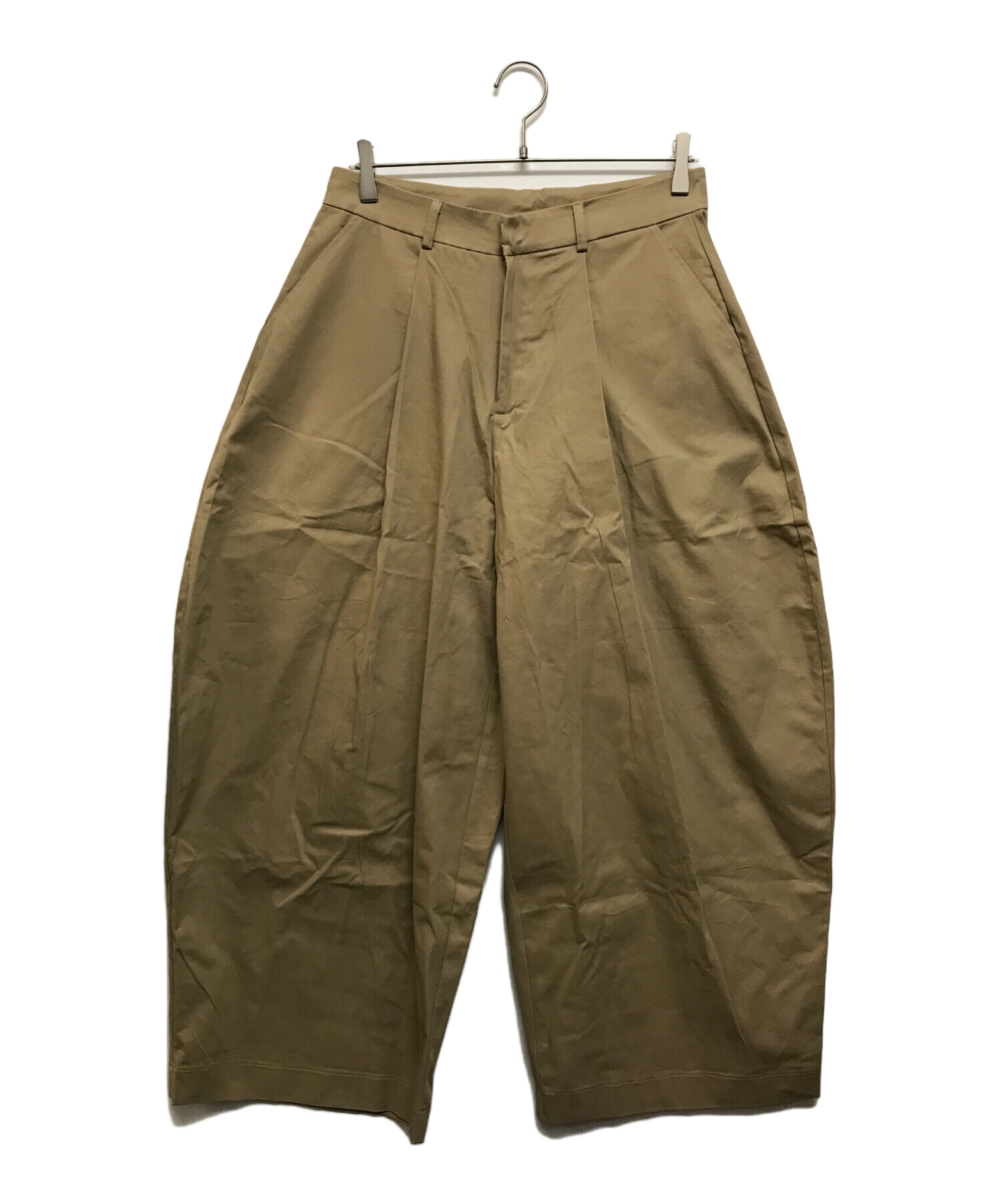 中古・古着通販】pushpush (プッシュプッシュ) ワイドパンツ ベージュ