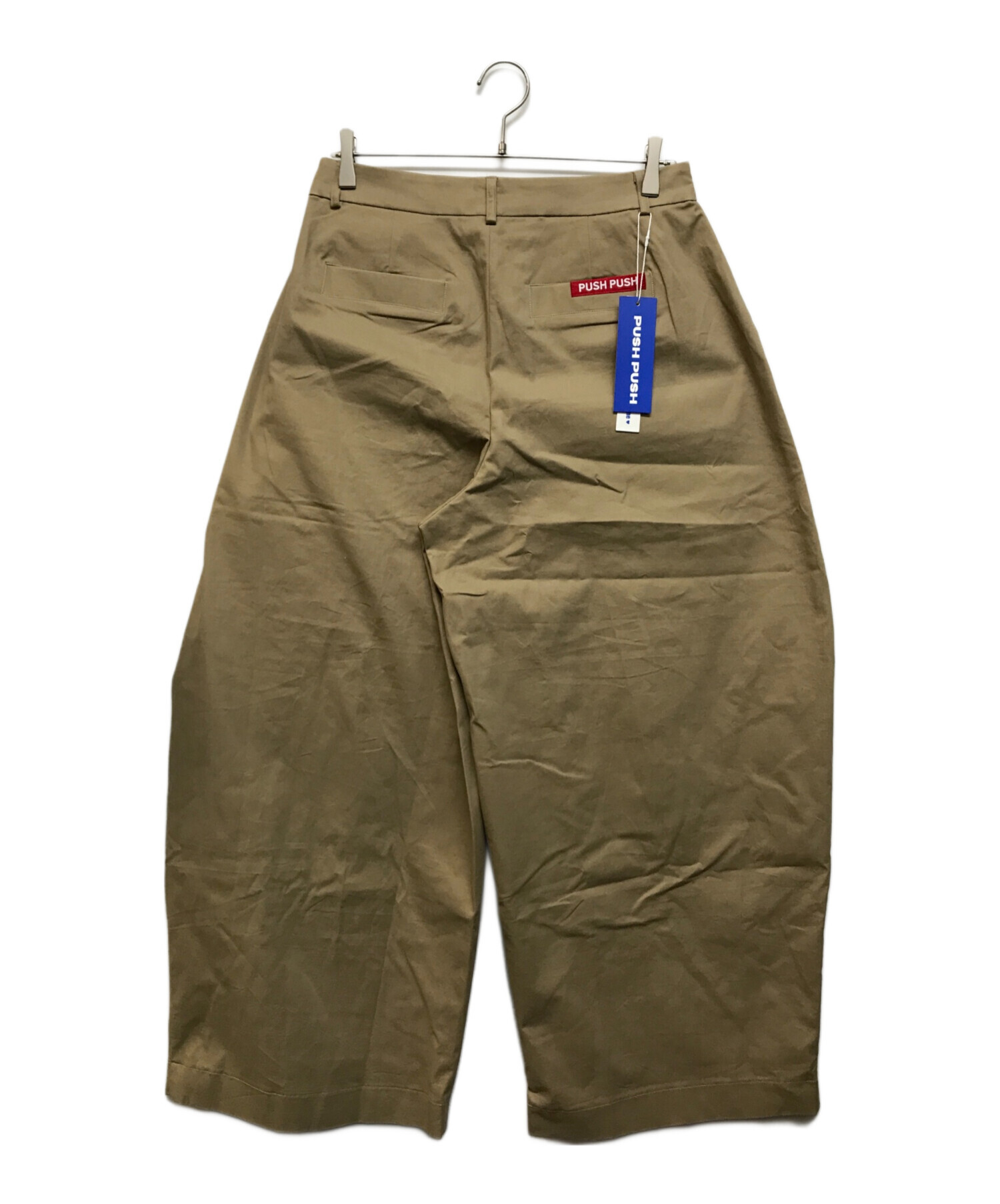 中古・古着通販】pushpush (プッシュプッシュ) ワイドパンツ ベージュ