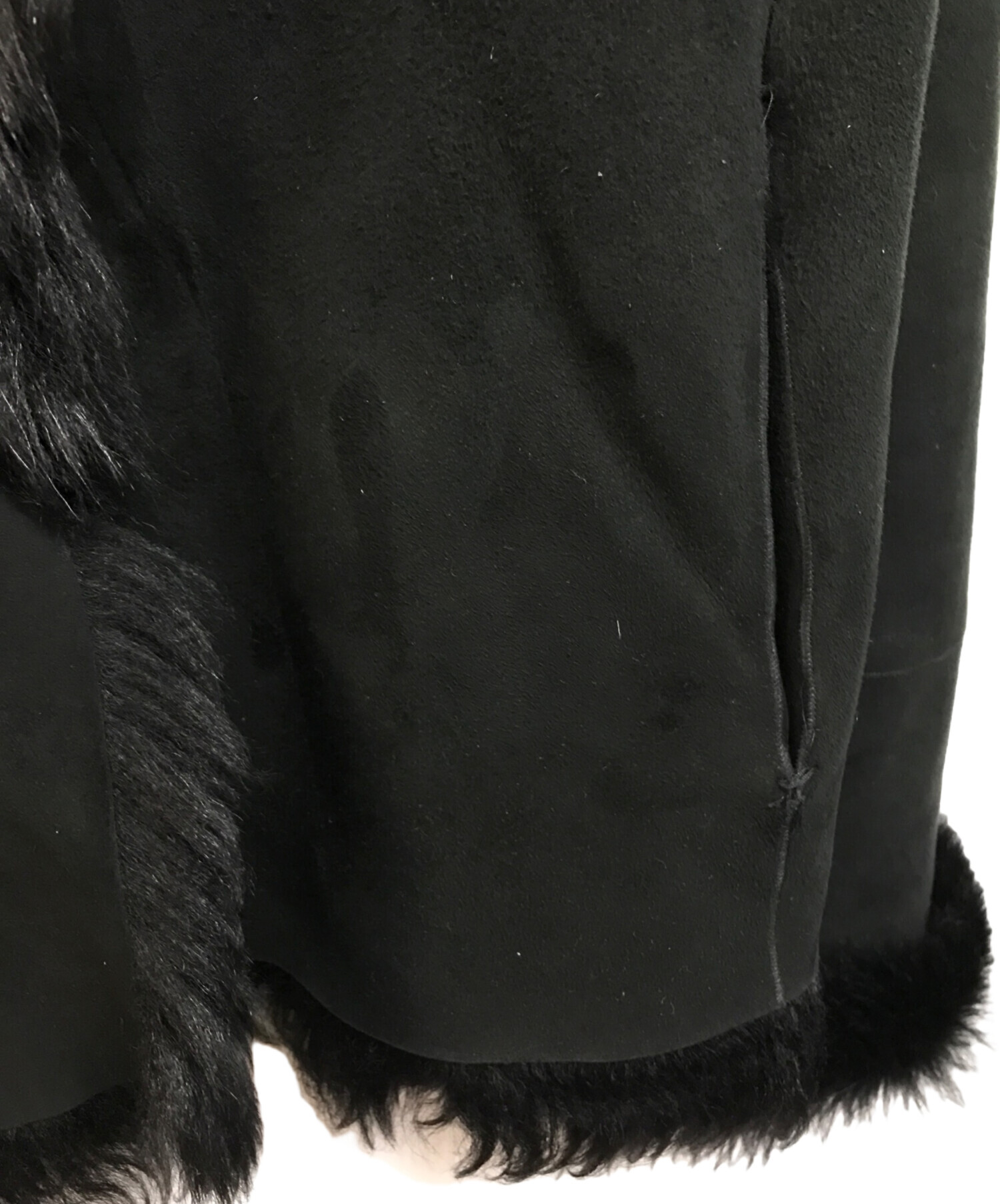 中古・古着通販】JOSEPH (ジョゼフ) ラムムートンジャケット ブラック