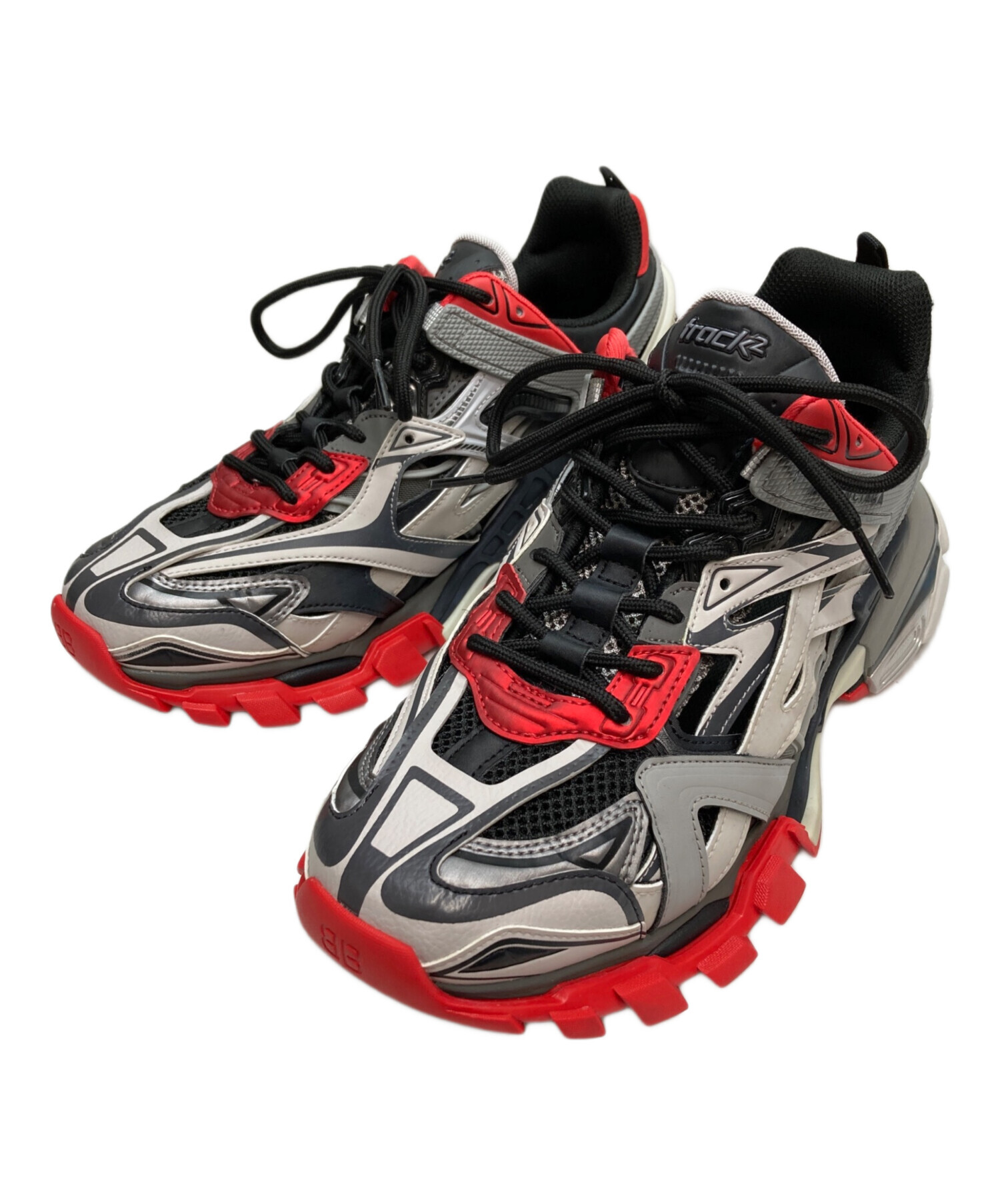 中古・古着通販】BALENCIAGA (バレンシアガ) Track2 レッド×グレー