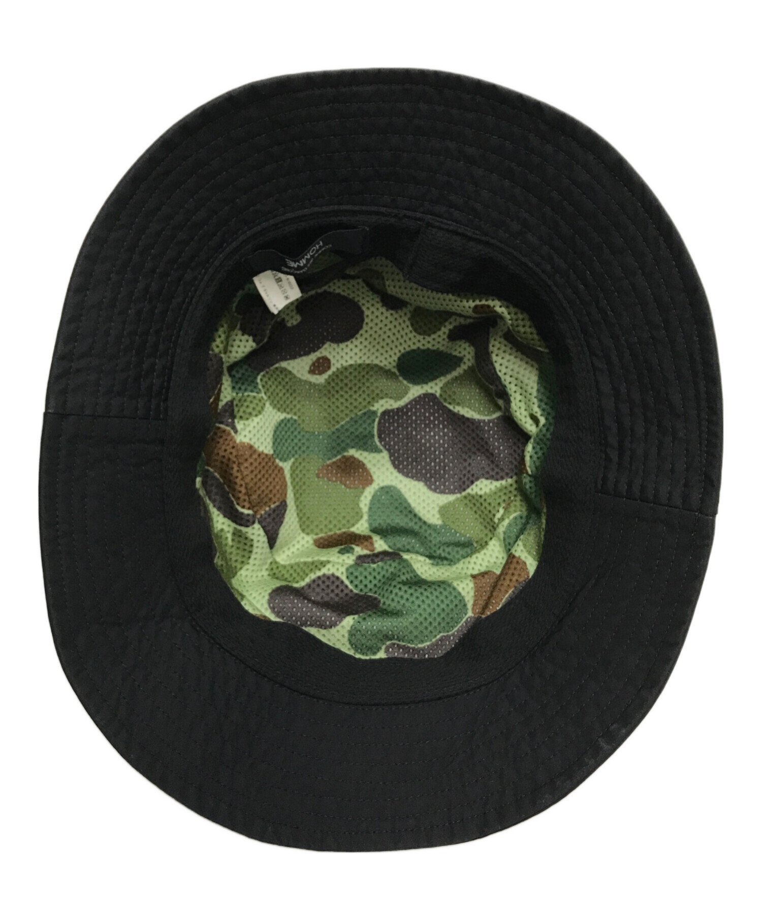 25SSコムデギャルソンオム×BRIEFING バケットハット 黒 新品未使用 コムデギャルソンオム ブリーフィング ナイロンウェザーバケットハット