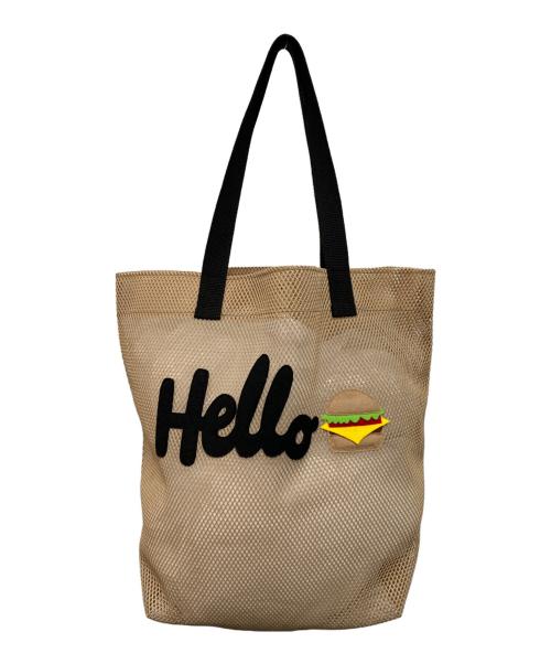 ☆*様 LUDLOW ラドロー メッシュトートバッグ 'Hello' ハンバーガ 中古・古着通販】LUDLOW (ラドロー) ハンバーガー刺繍メッシュバッグ