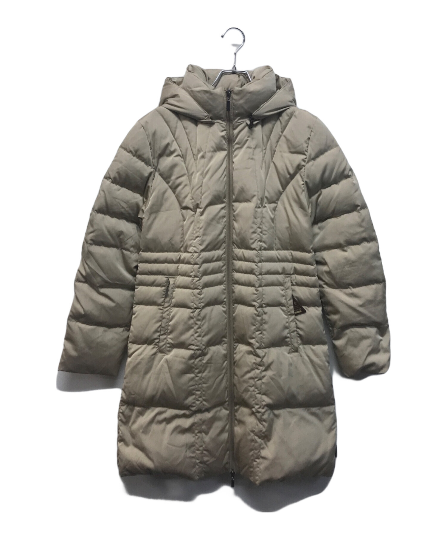 MONCLER モンクレール ダウンコート ロング G32-003 ベージュ 中古・古着通販】MONCLER (モンクレール) コート ベージュ サイズ:SIZE
