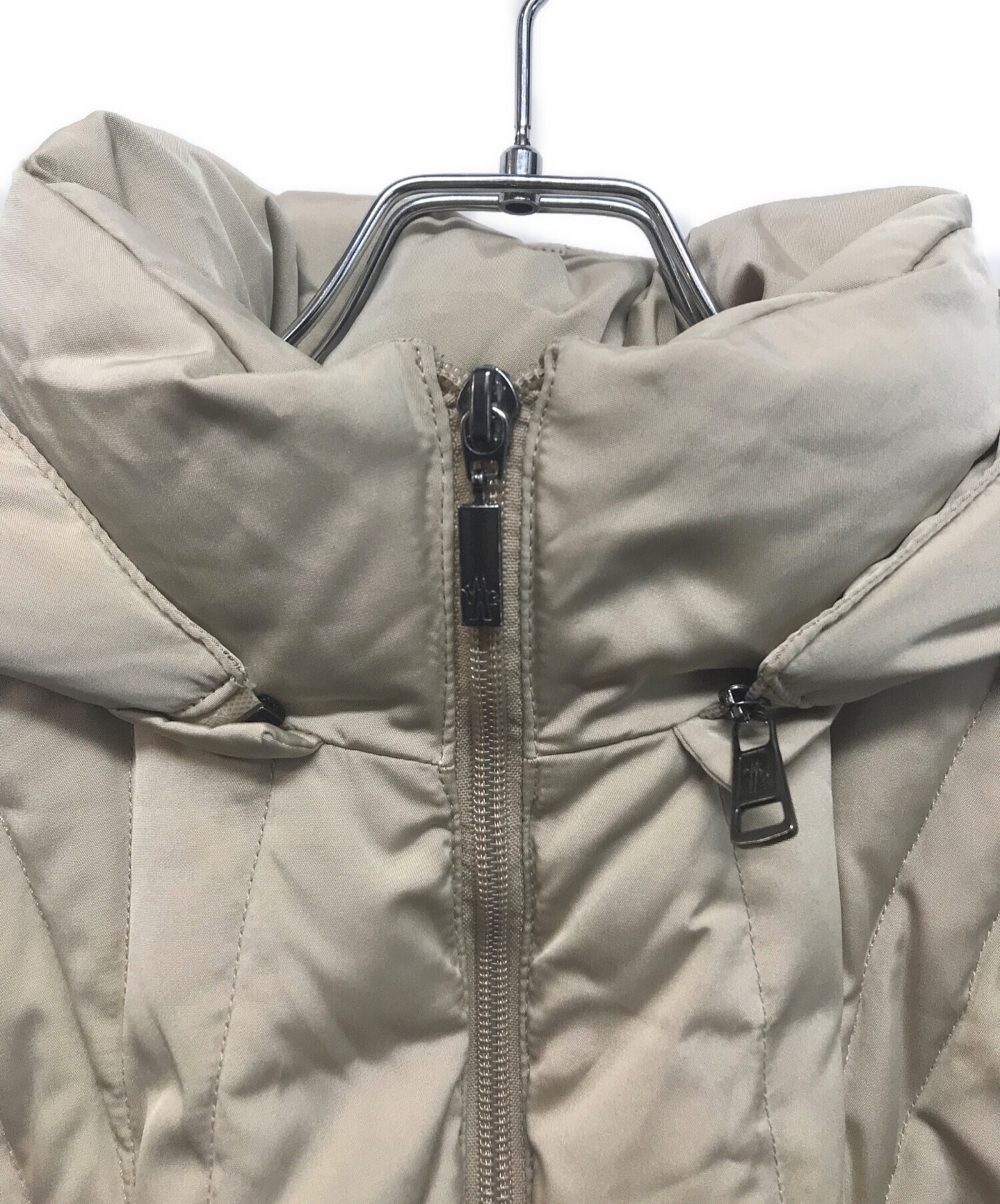中古・古着通販】MONCLER (モンクレール) コート ベージュ サイズ:SIZE 