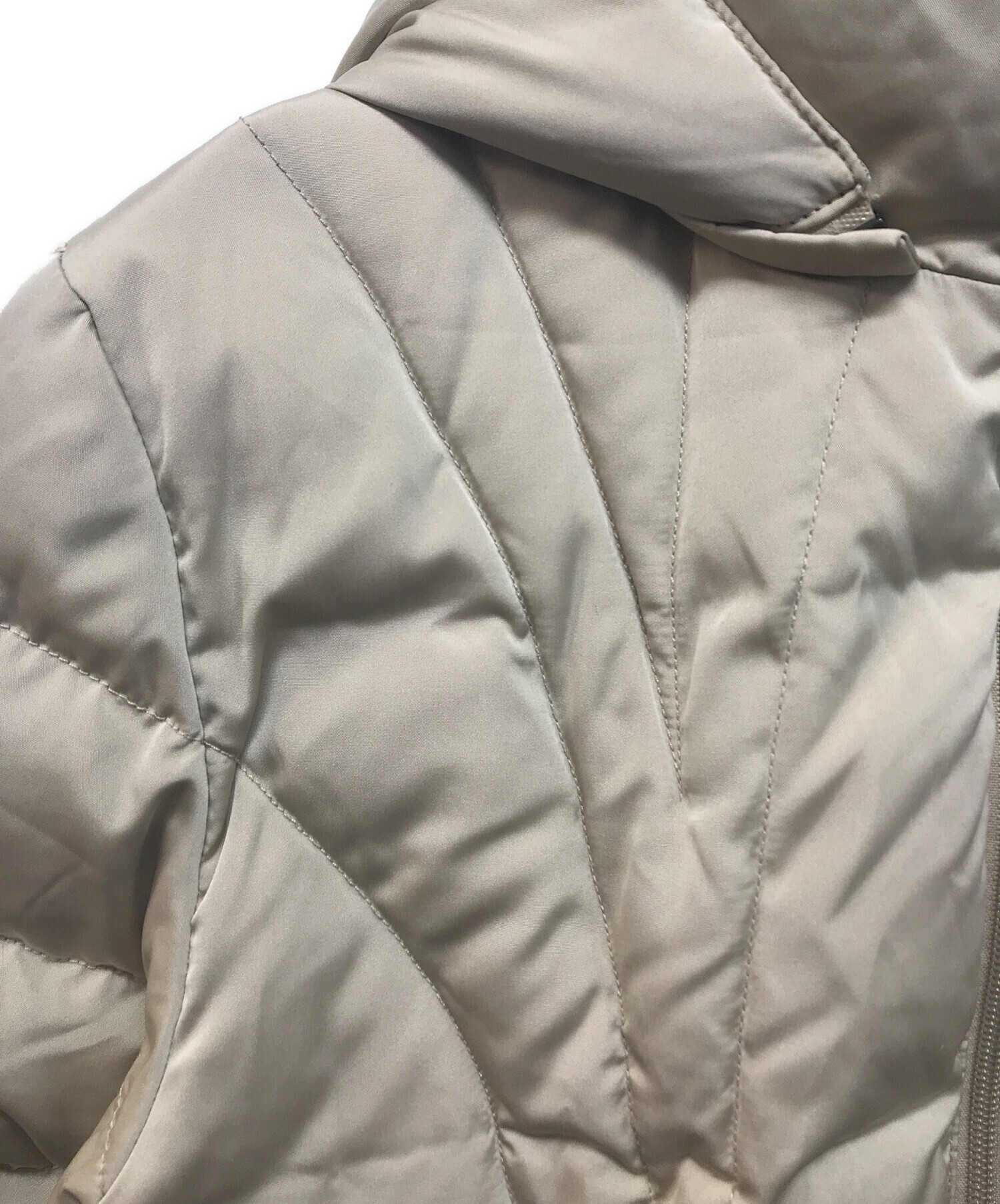 中古・古着通販】MONCLER (モンクレール) コート ベージュ サイズ:SIZE 