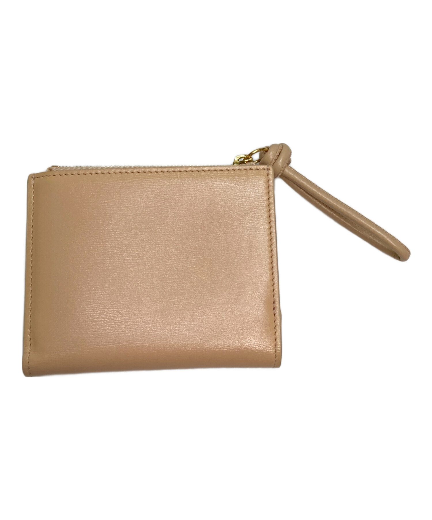 中古・古着通販】JIL SANDER (ジルサンダー) 2つ折り財布 ベージュ 