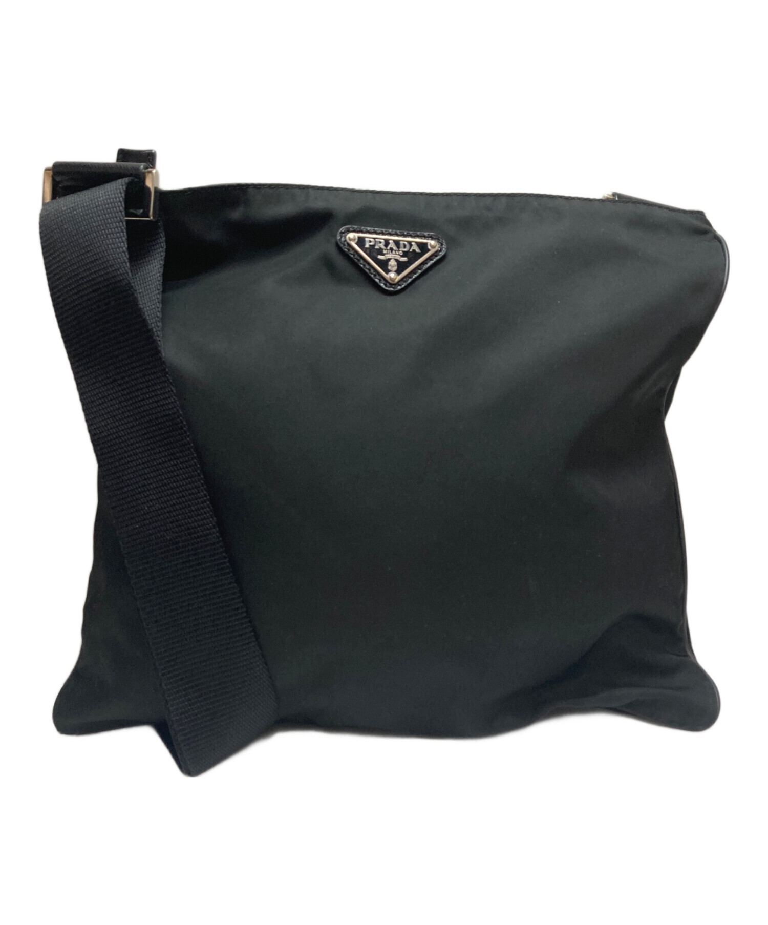 中古・古着通販】PRADA (プラダ) ナイロンショルダーバッグ ブラック