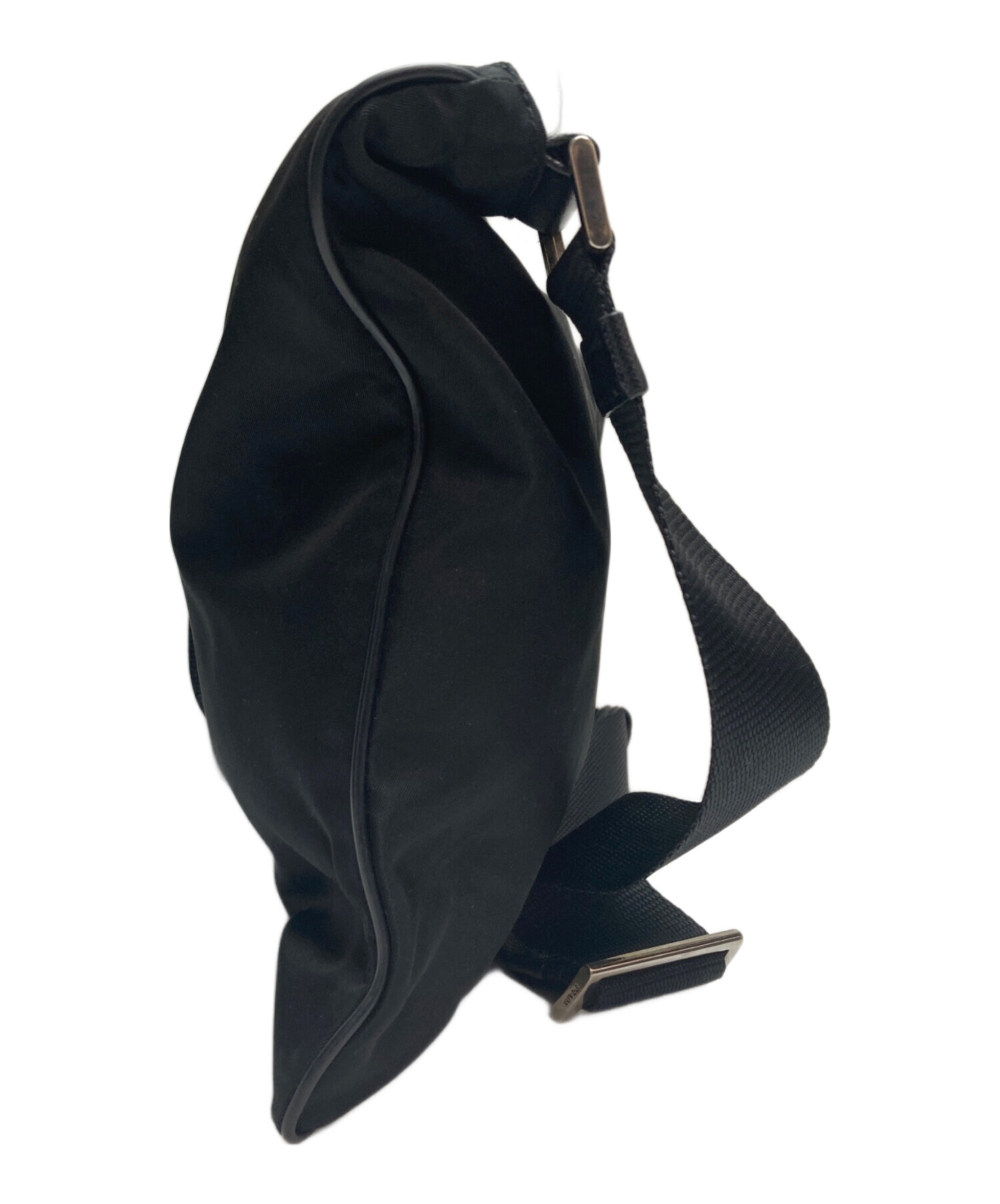 PRADA　ナイロンショルダーバッグ　ブラック　　中古品 中古・古着通販】PRADA (プラダ) ナイロンショルダーバッグ ブラック