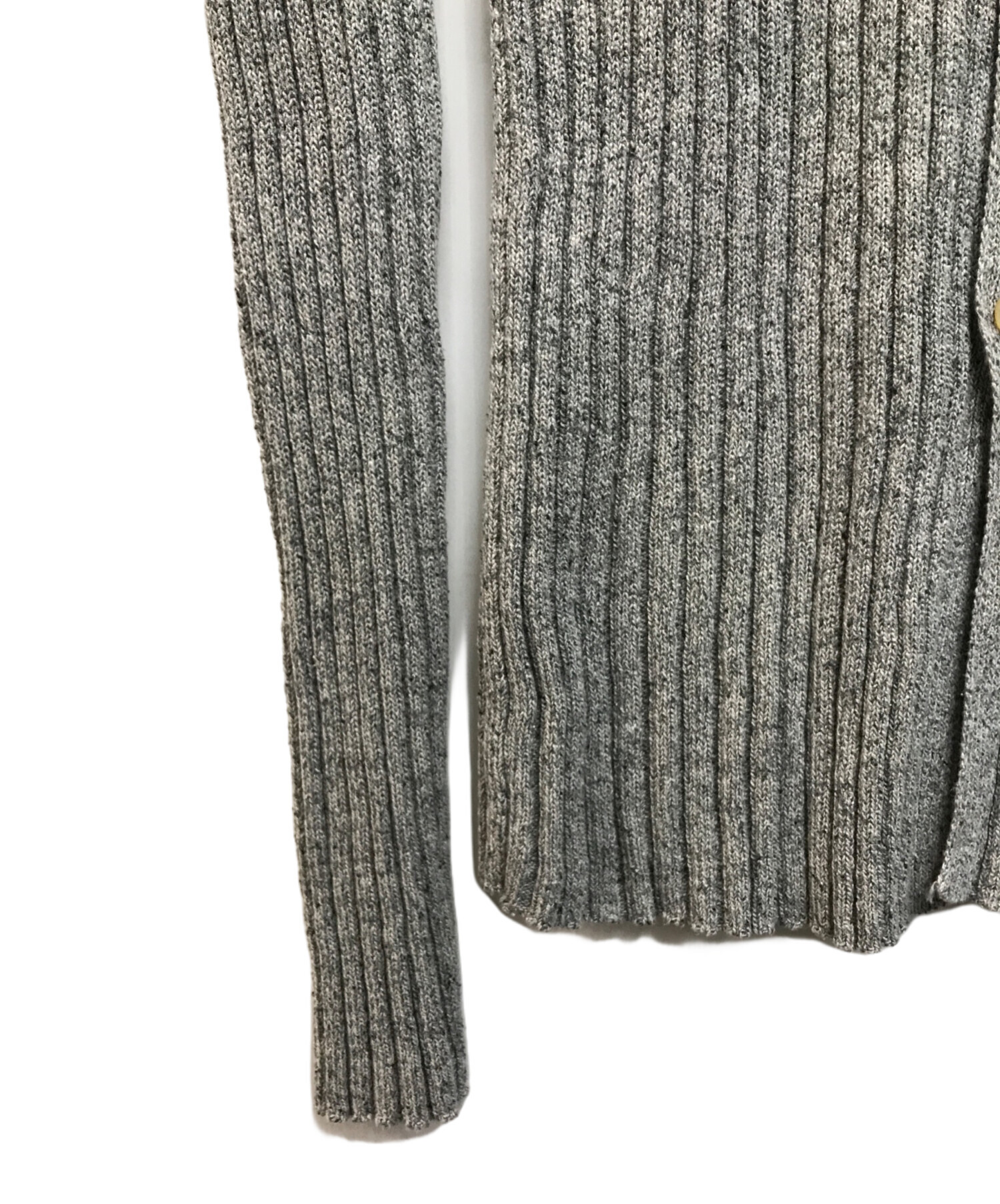 AURALE COTTON SILK RIB CARDIGAN サイズ1 AURALE COTTON SILK RIB CARDIGAN サイズ1 Ribbed-knit cotton