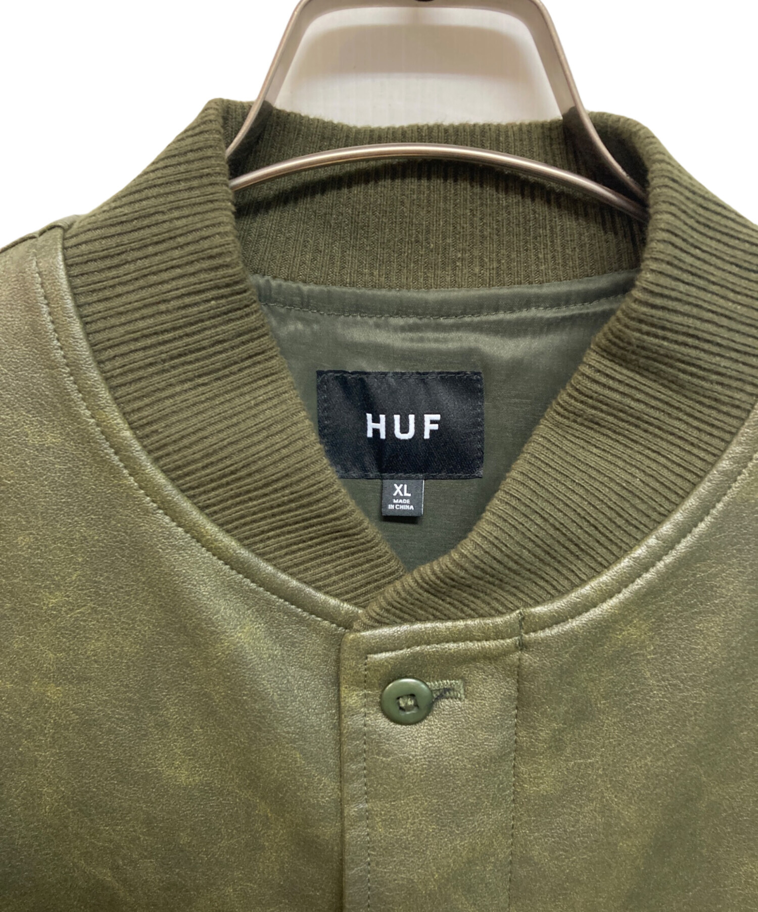 中古・古着通販】HUF (ハフ) INTERGALACTIC BOMBER JACKET グリーン 