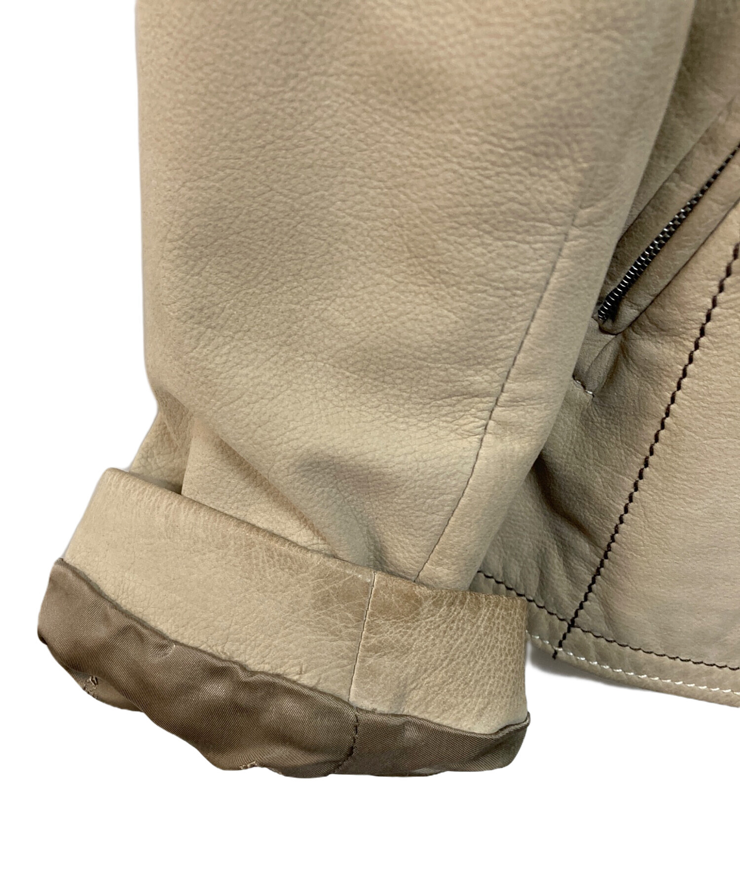 中古・古着通販】HERMES (エルメス) ヌバック切替レザージャケット