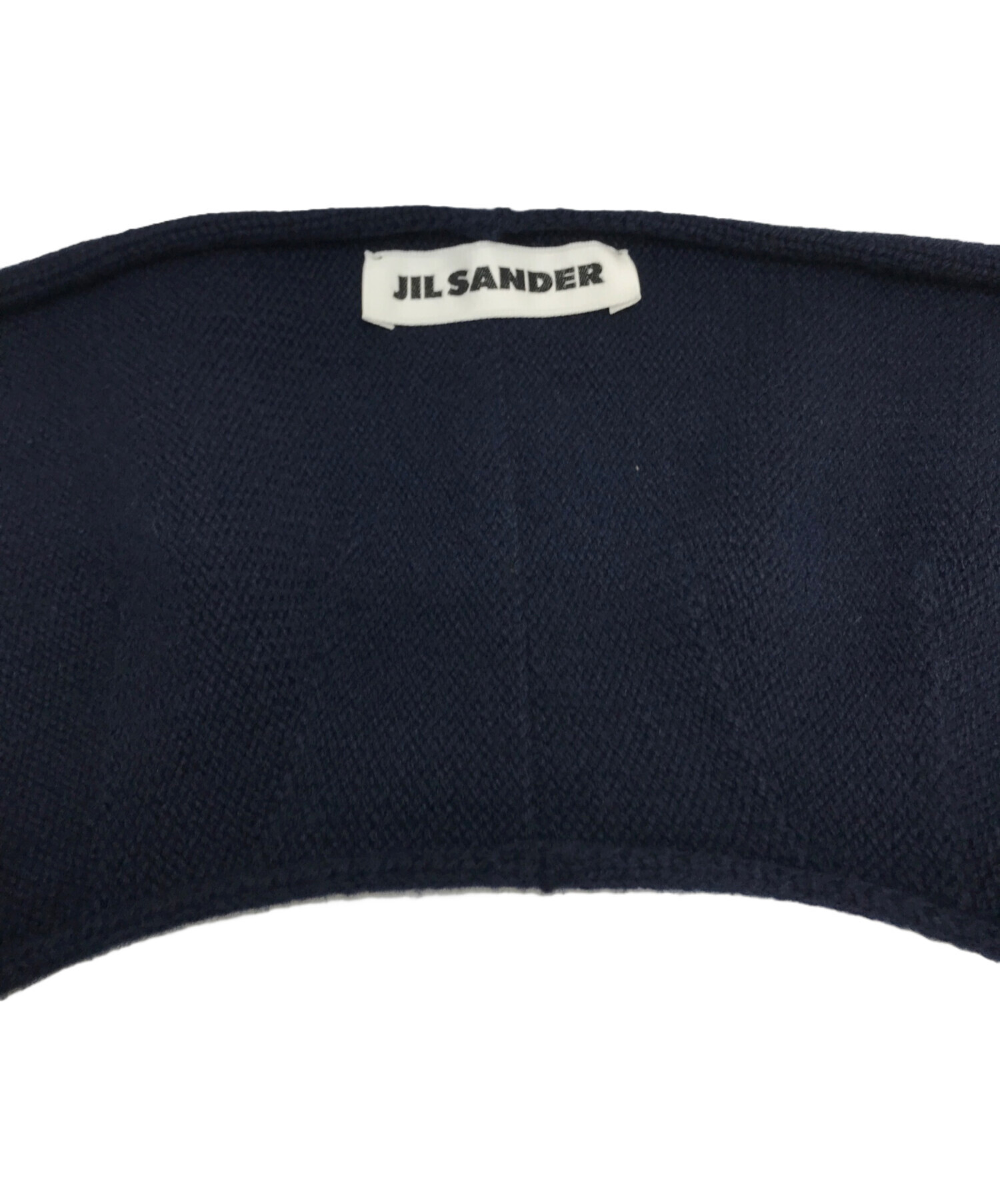 中古・古着通販】JIL SANDER (ジルサンダー) ウールマフラー ネイビー