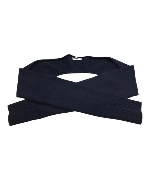 中古・古着通販】JIL SANDER (ジルサンダー) ウールマフラー ネイビー
