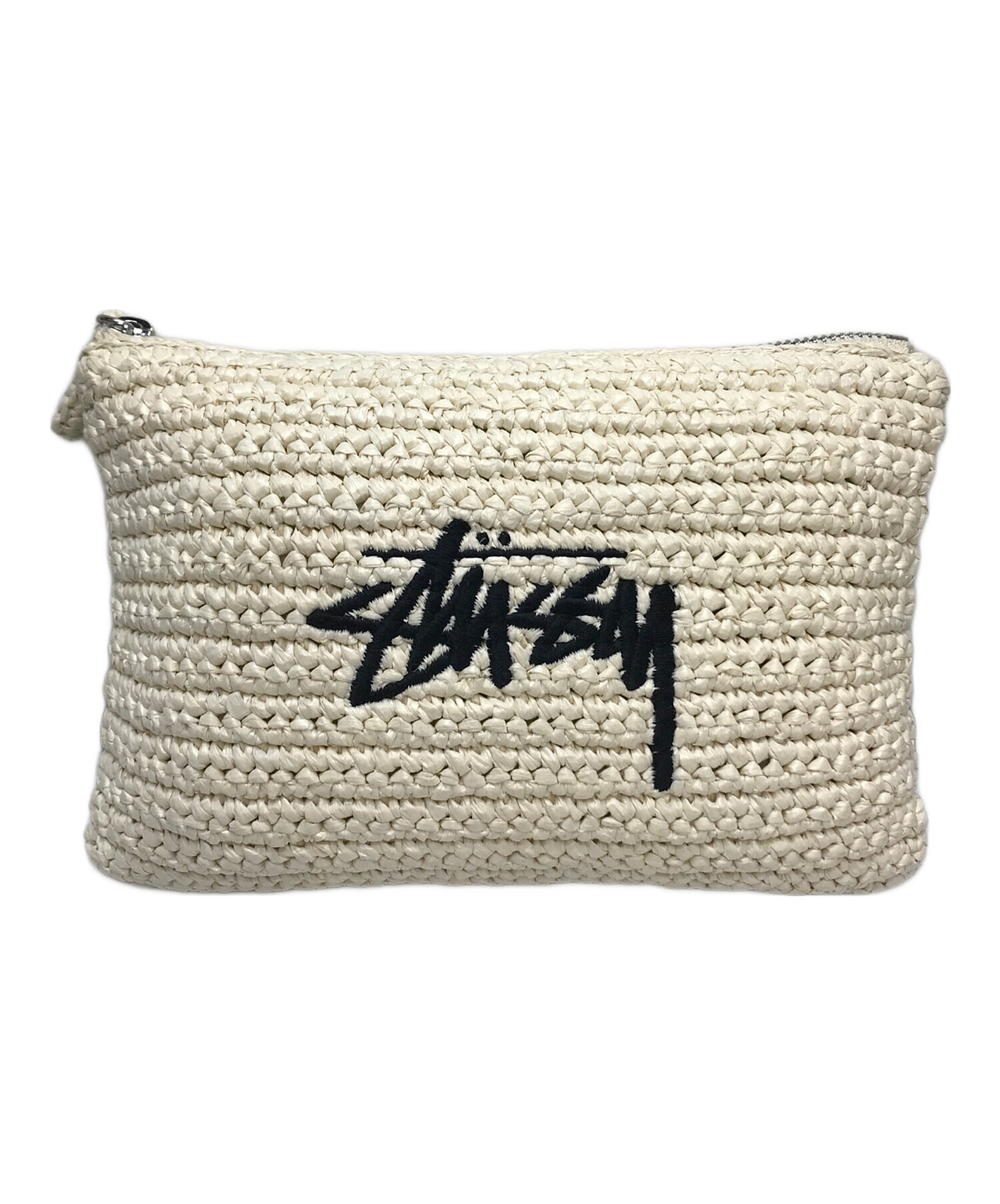 中古・古着通販】stussy (ステューシー) WOVEN ZIP POUCH ベージュ