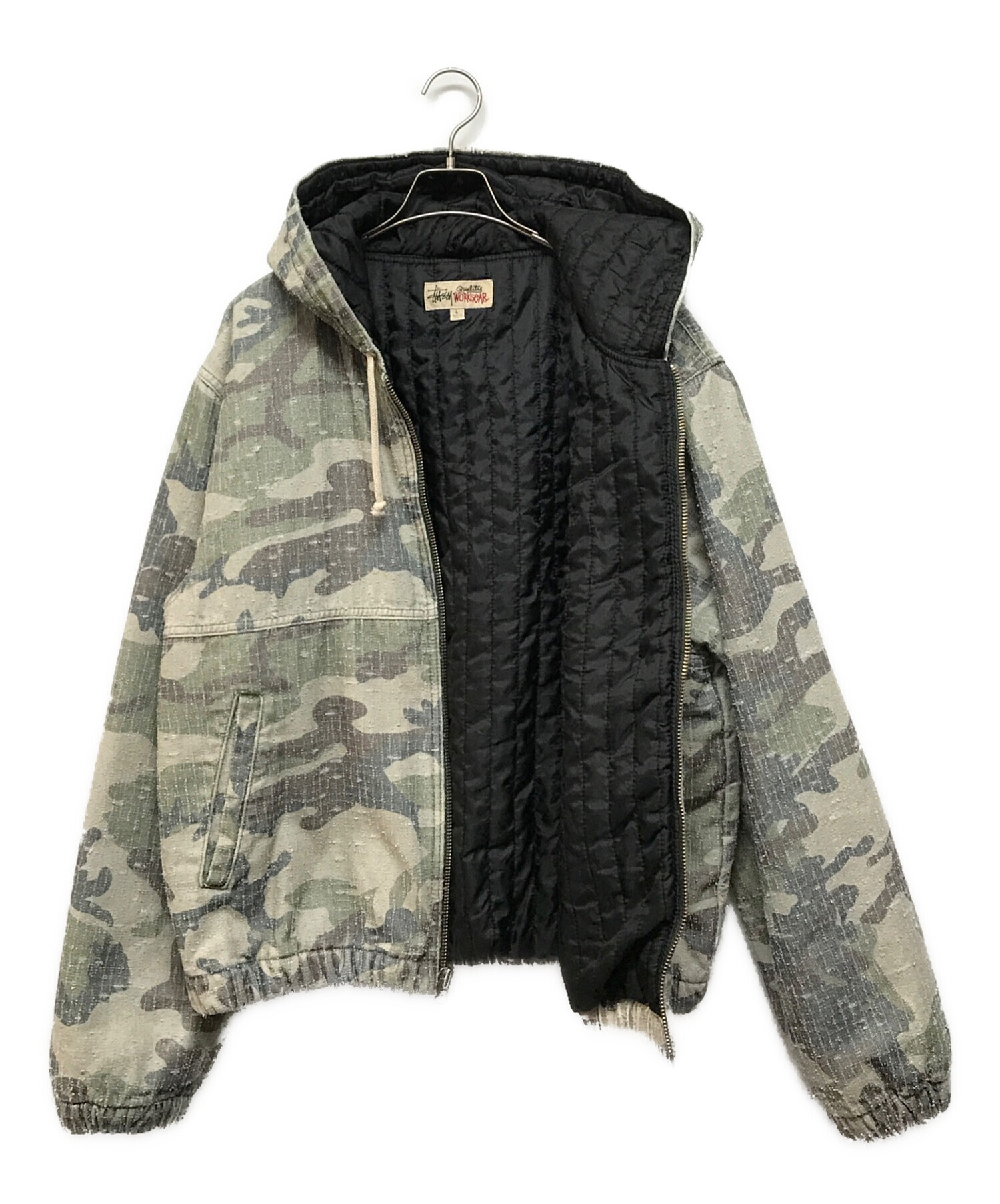 中古・古着通販】stussy (ステューシー) WORK JACKET CAMO CANVAS