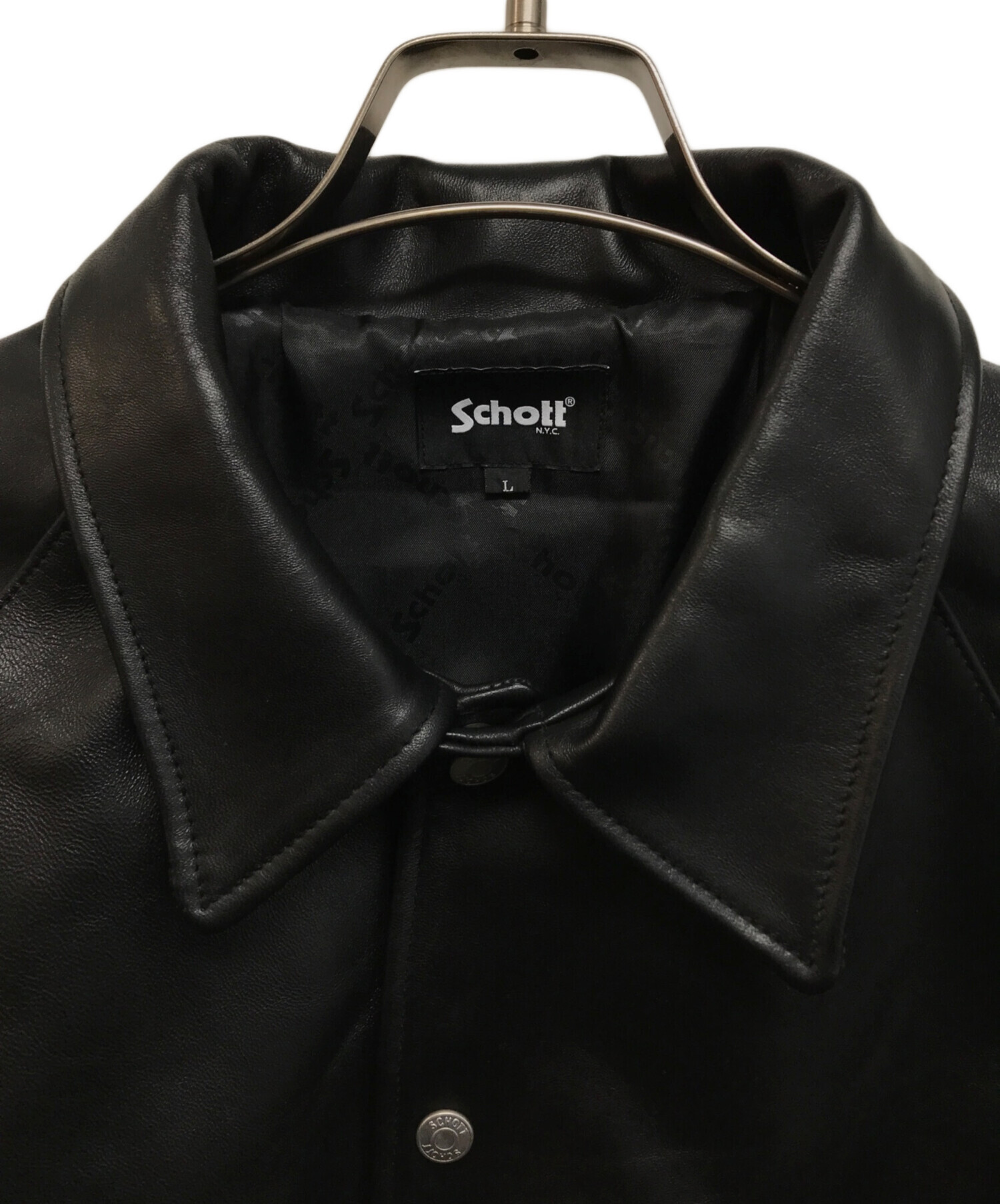 中古・古着通販】Schott (ショット) ラムレザーコーチジャケット 
